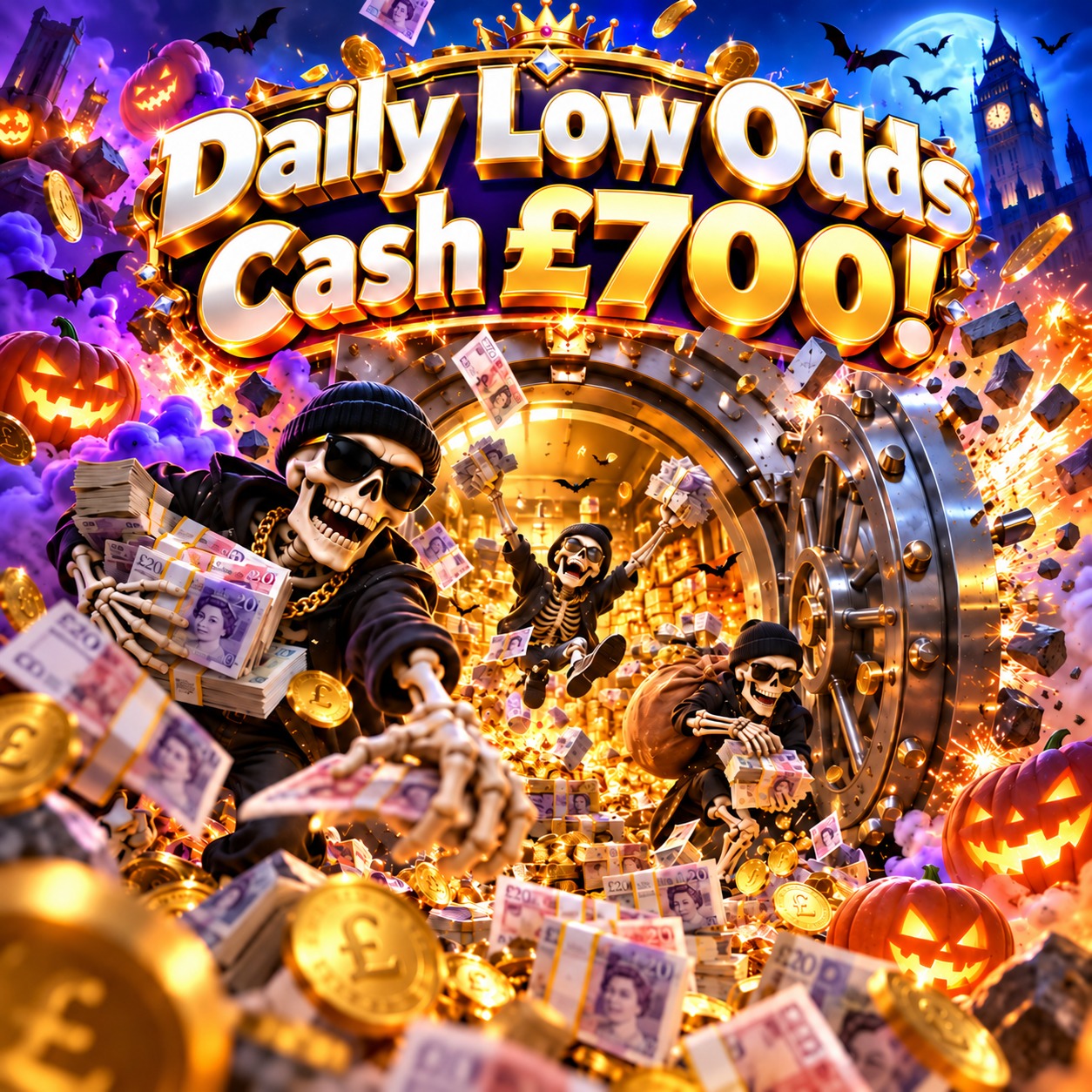 Daily Low Odds Cash - £700! #82