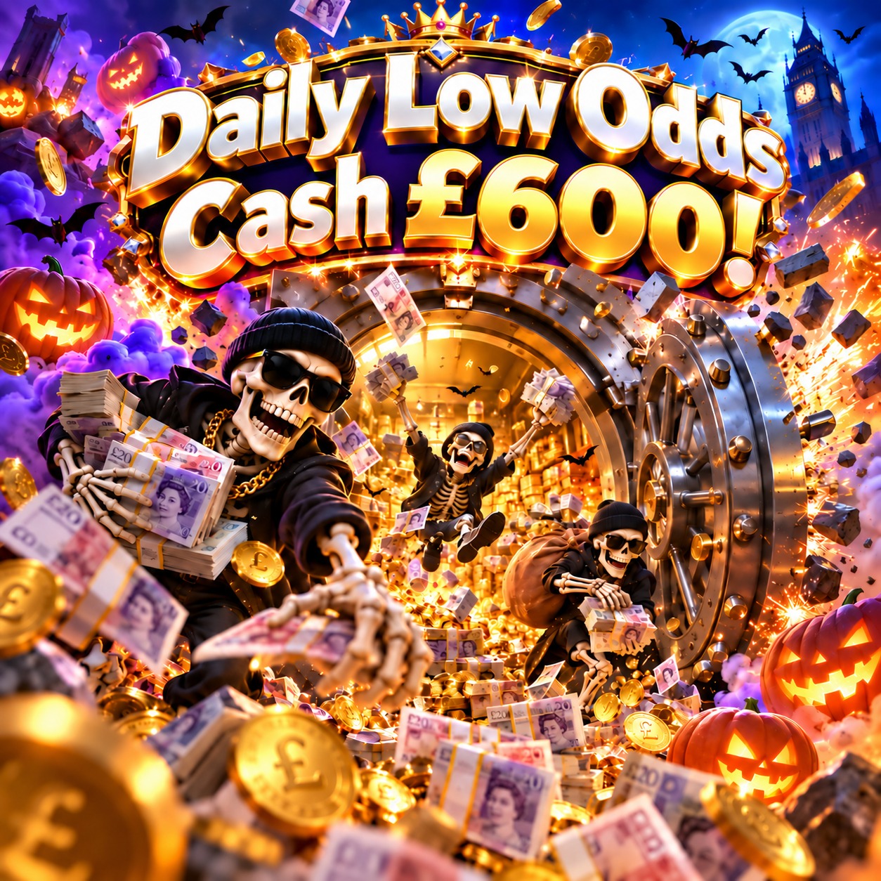 Daily Low Odds Cash - £600! #82