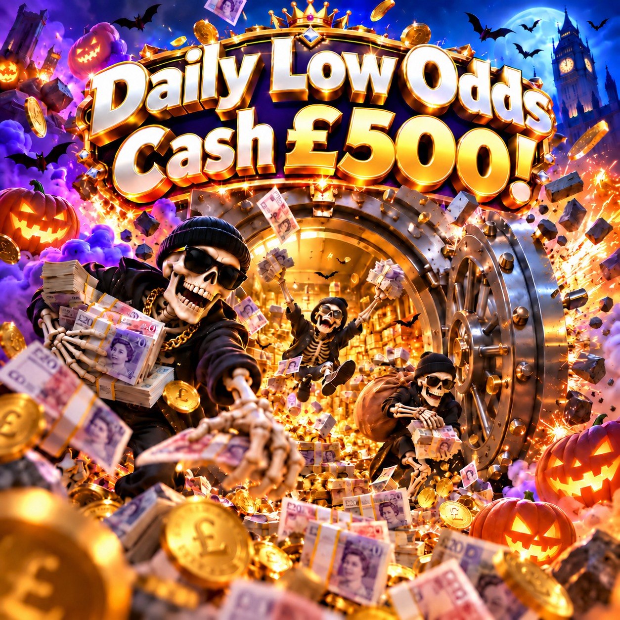 Daily Low Odds Cash - £500! #82