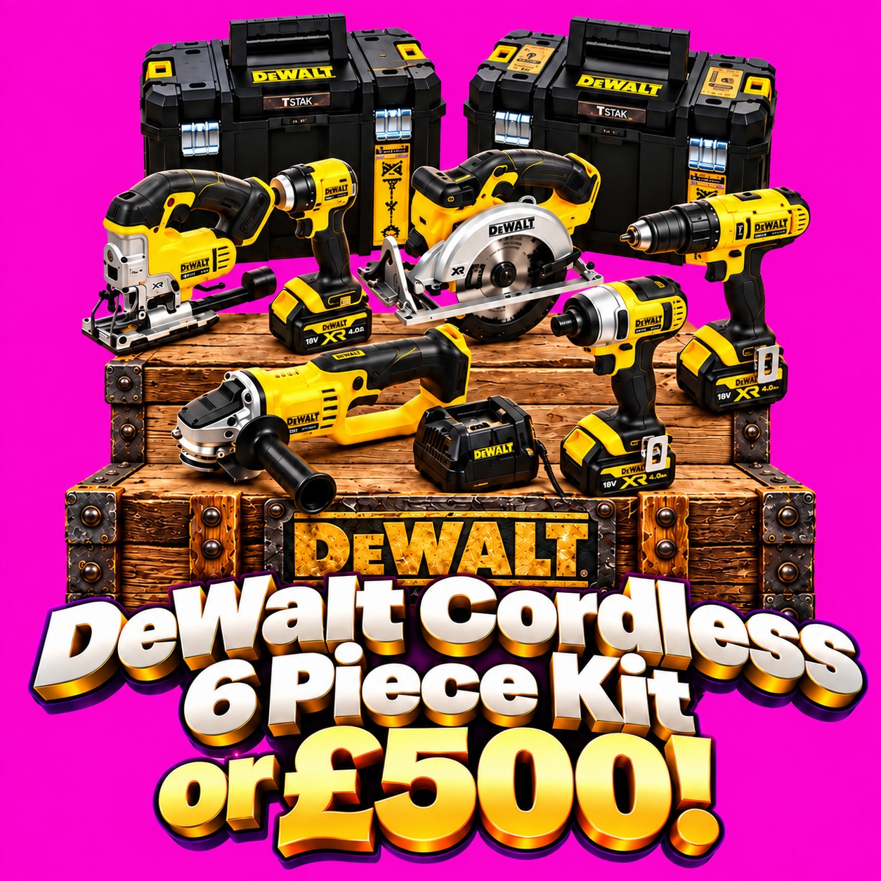 DeWalt Cordless 6 Piece Kit or £500! #2