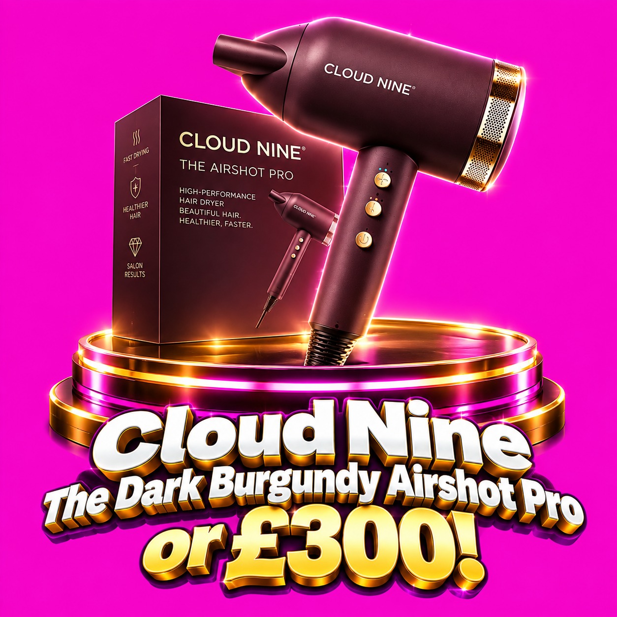 Cloud Nine The Dark Burgundy Airshot Pro or £300!