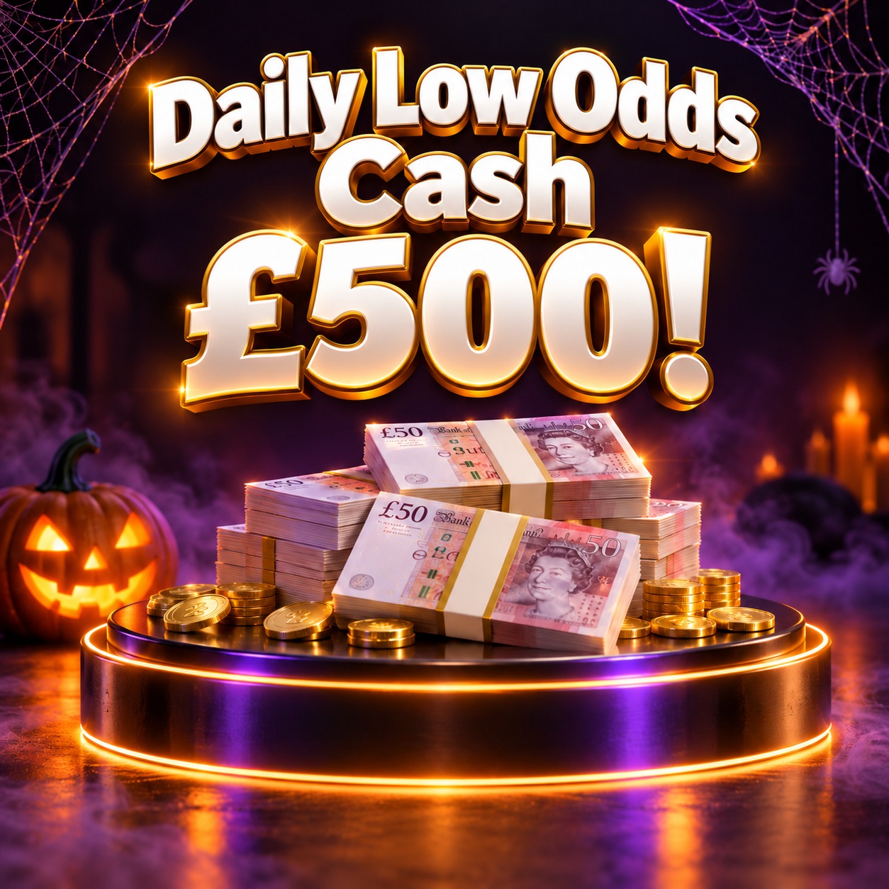 Daily Low Odds Cash - £500! #83
