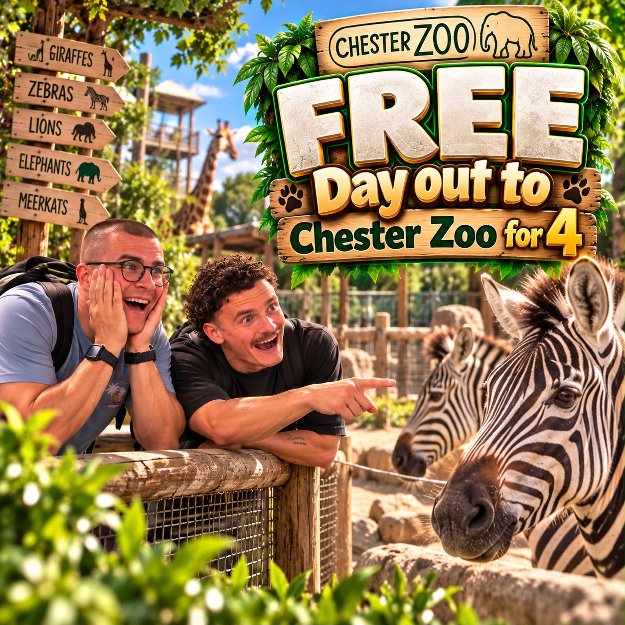 Free Chester Zoo Trip for 4!