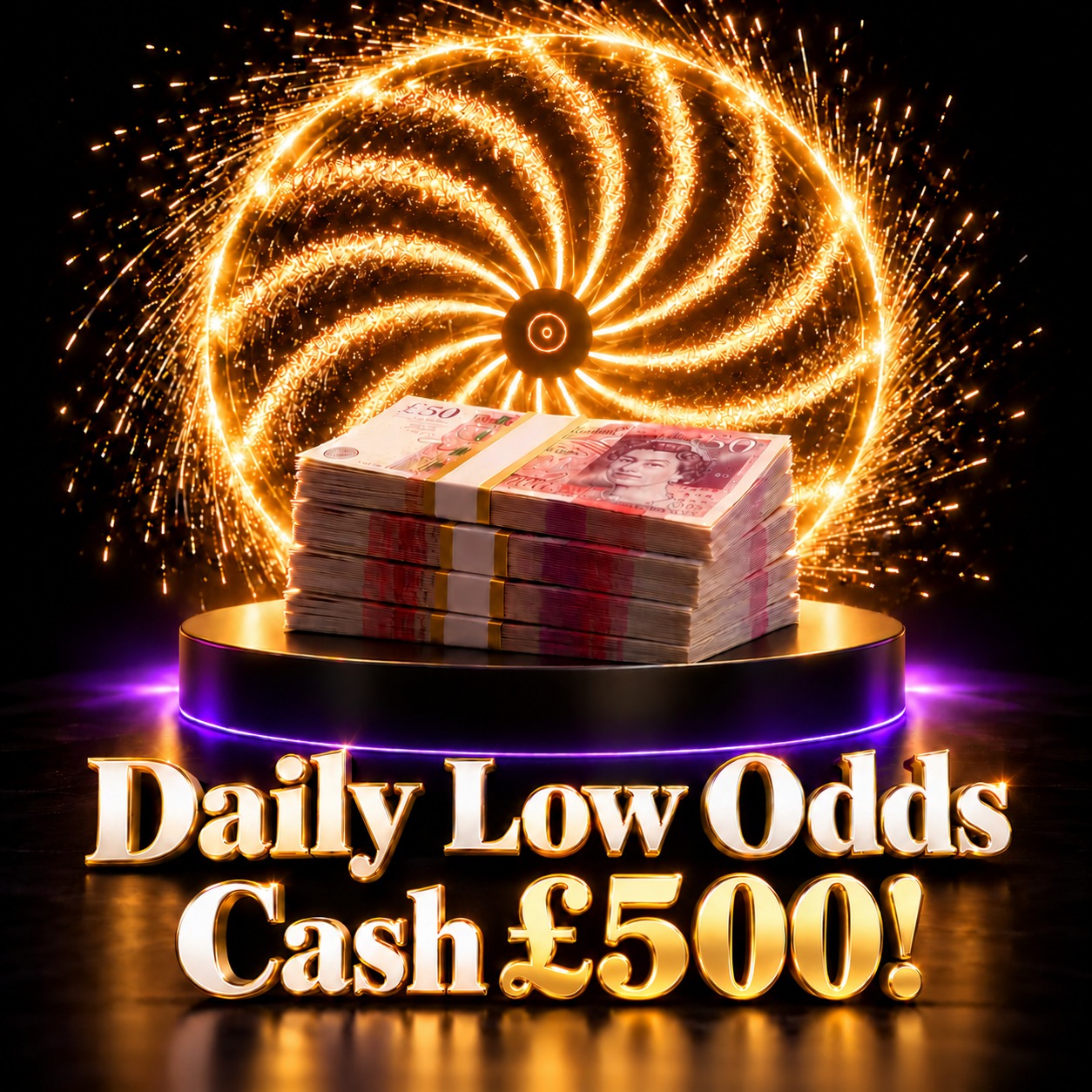 Daily Low Odds Cash - £500! #85