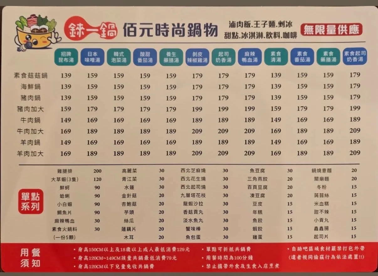 錸一鍋佰元時尚鍋物店家照片 1
