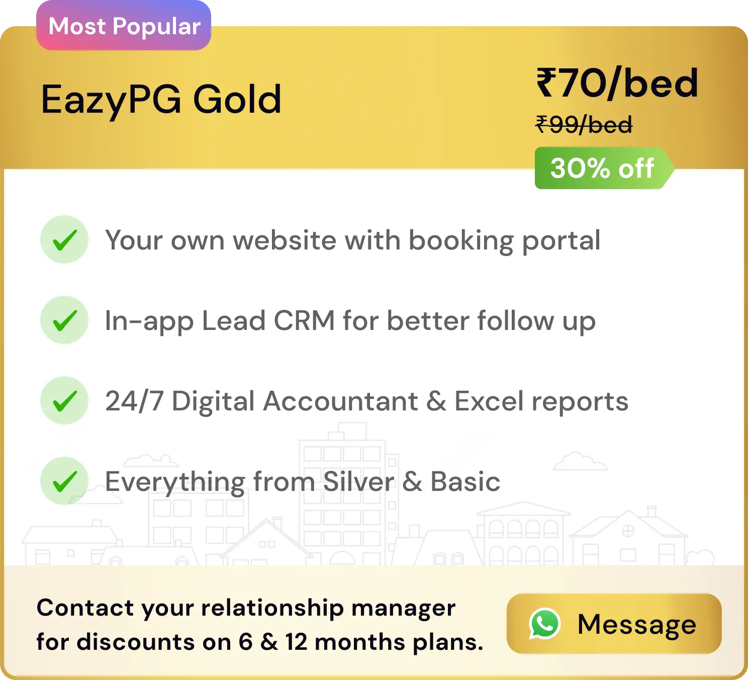 EazyPG Gold Plan