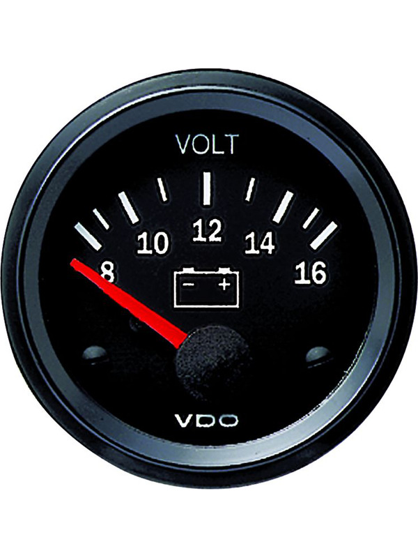Vdo Cockpit Vision Voltmeter 12v 8 16 Volt Dial 52mm Diam Ebay