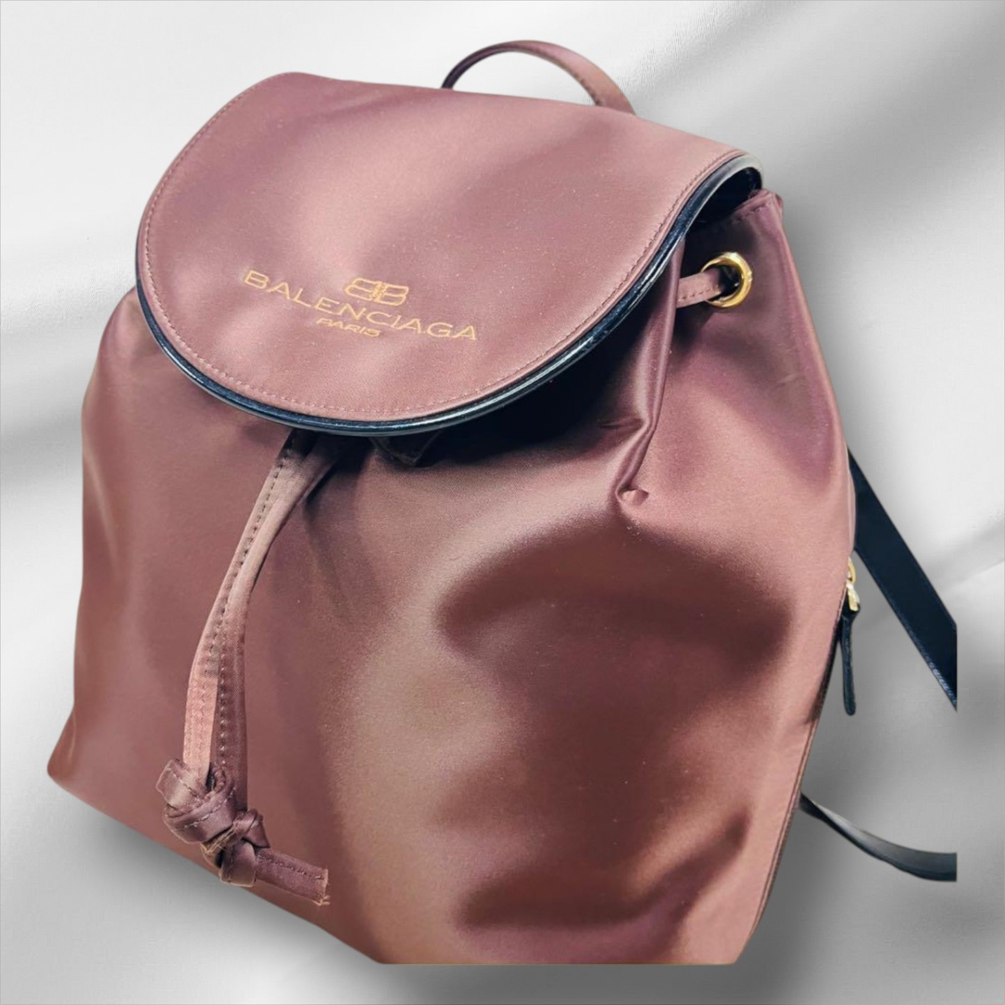 Balenciaga x Ace Collaboration Backpack, Brown Nylon, Gold Balenciaga x Ace Collaboration Backpack, Brown Nylon, Gold