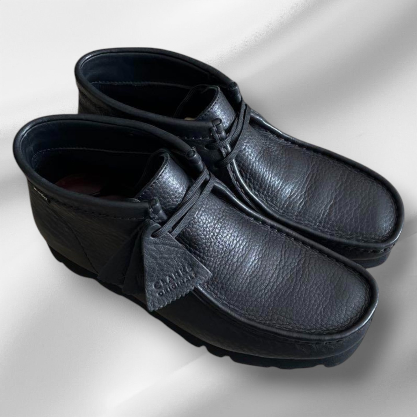 Clarks Wallabee GTX Boots Men's UK 8 Black Leather 8.0 US Clarks Wallabee GTX Boots Men's UK 8 Black Leather 8.0 US