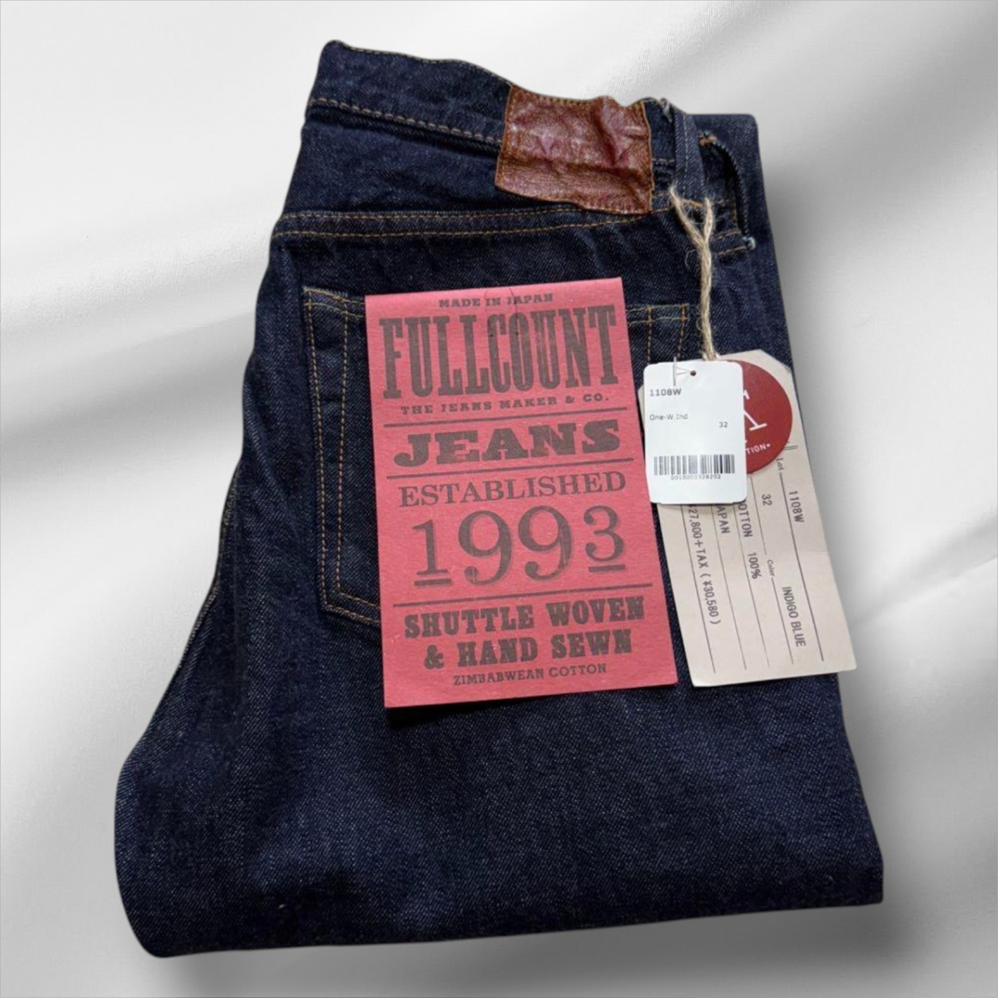FULLCOUNT 1108W Slim Straight Denim W32 Dark Navy One Wash FULLCOUNT 1108W Slim Straight Denim W32 Dark Navy One Wash