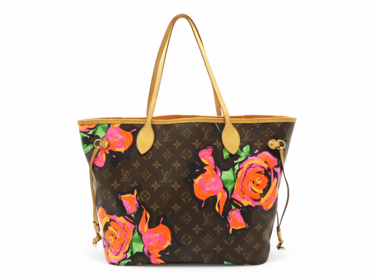 Louis Vuitton Monogram Rose Neverfull MM Tote Bag Steven Sprouse Gebraucht A Rank