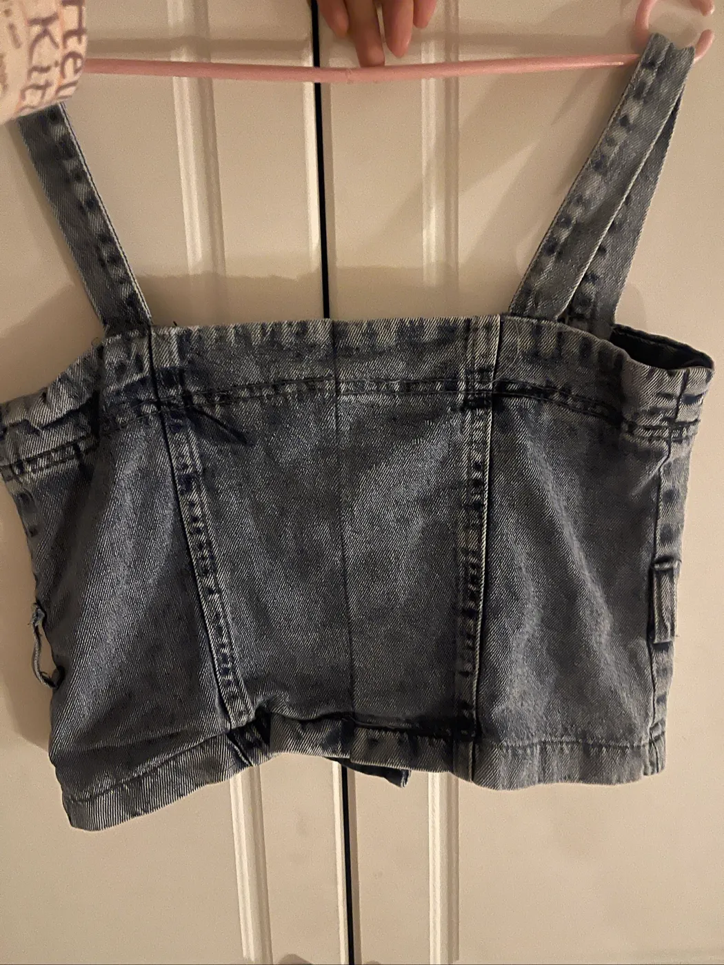 توب جينز نسائي قصير | Women's Denim Crop Top - صورة 3