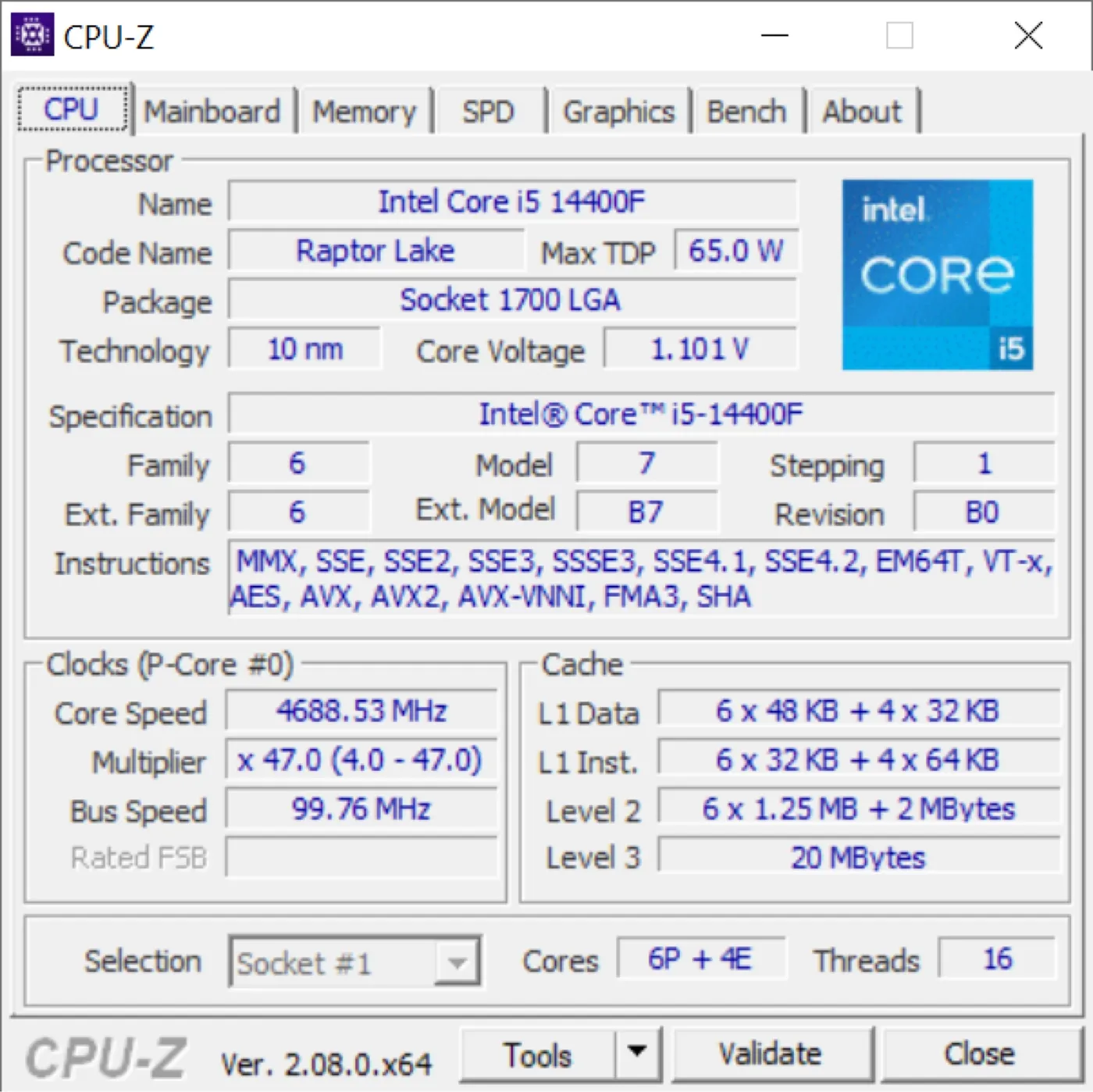 معالج Intel Core i5-14400F للكمبيوتر - صورة 4