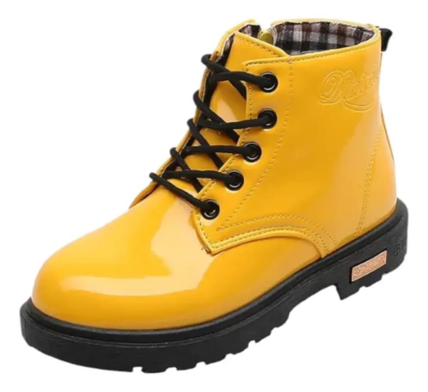 بوت اطفال دريمر أصفر لامع | Dreamer Shiny Yellow Bootsقياس30