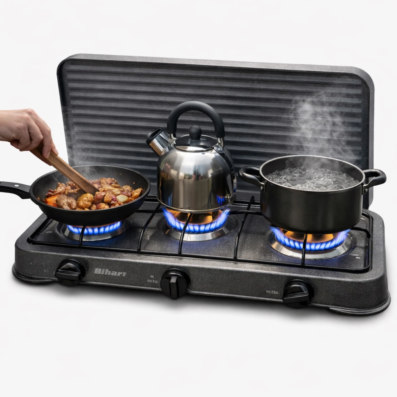 طباخ غاز محمول 3 عيون بيهارت | Bihart Portable 3-Burner Gas Stove
