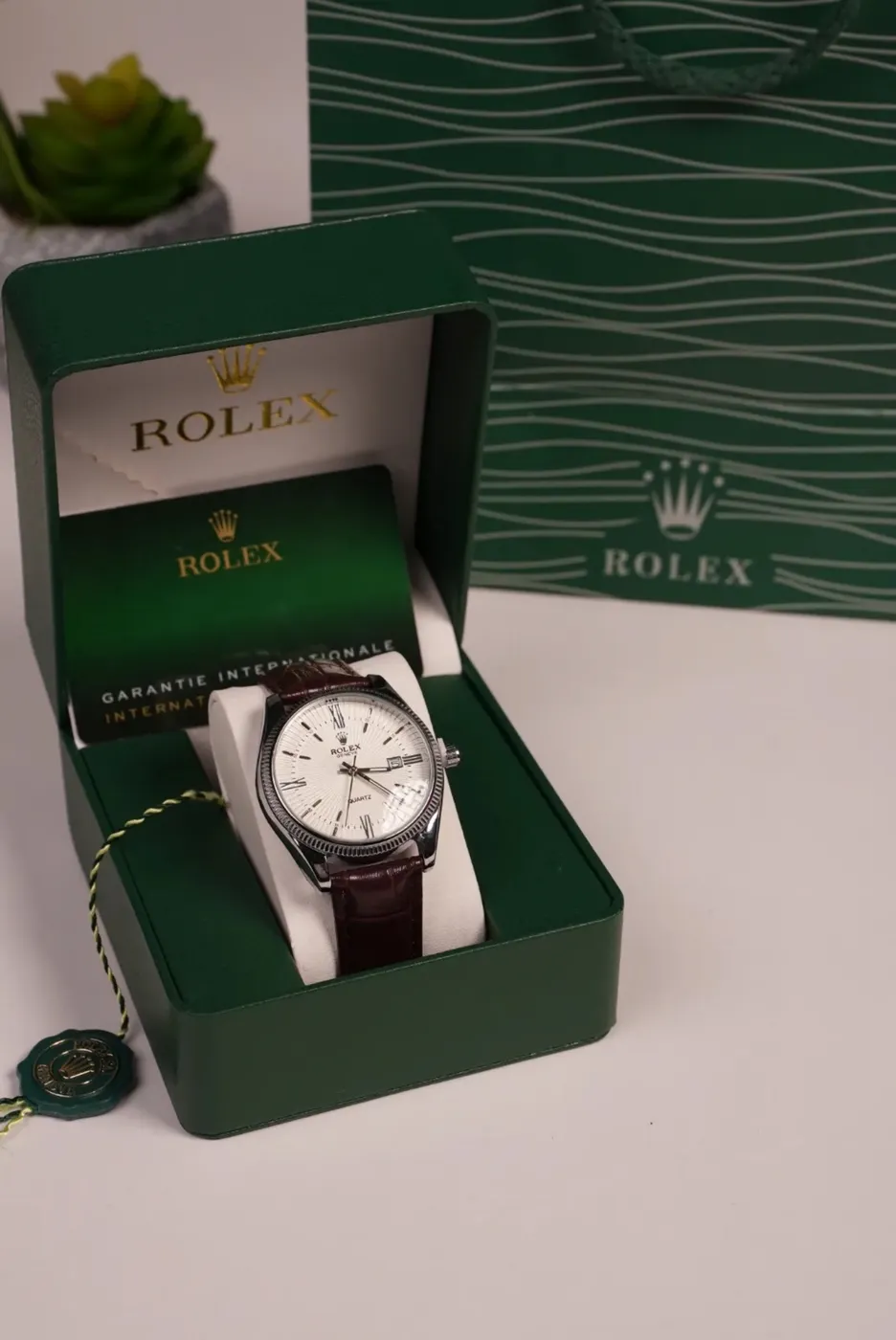 ساعة ROLEX جلد كوبي