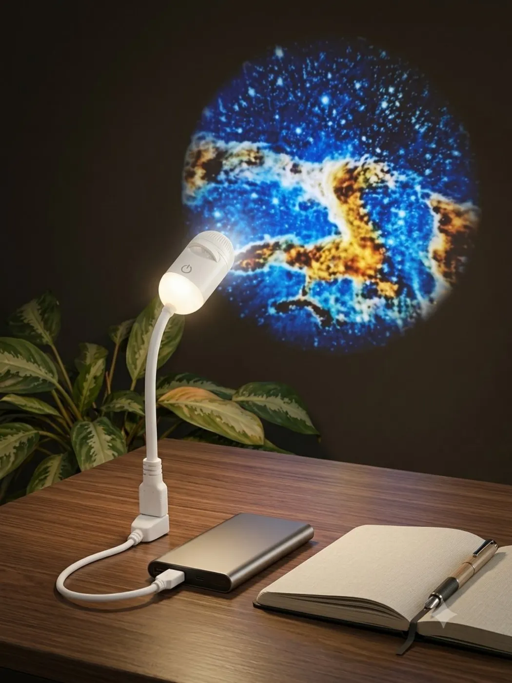 مصباح بروجكتر USB لعرض النجوم والمجرات