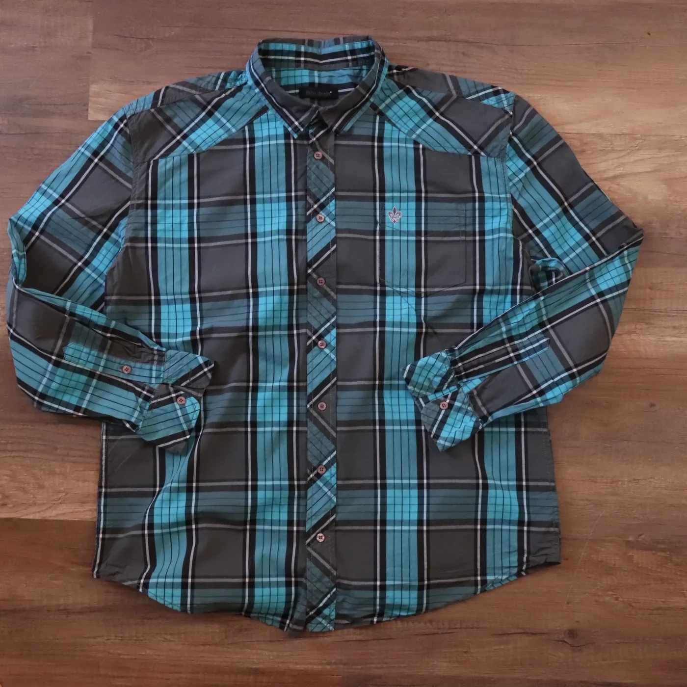 قميص رجالي كاروهات جون تشارلز | John Charles Men's Plaid Shirt