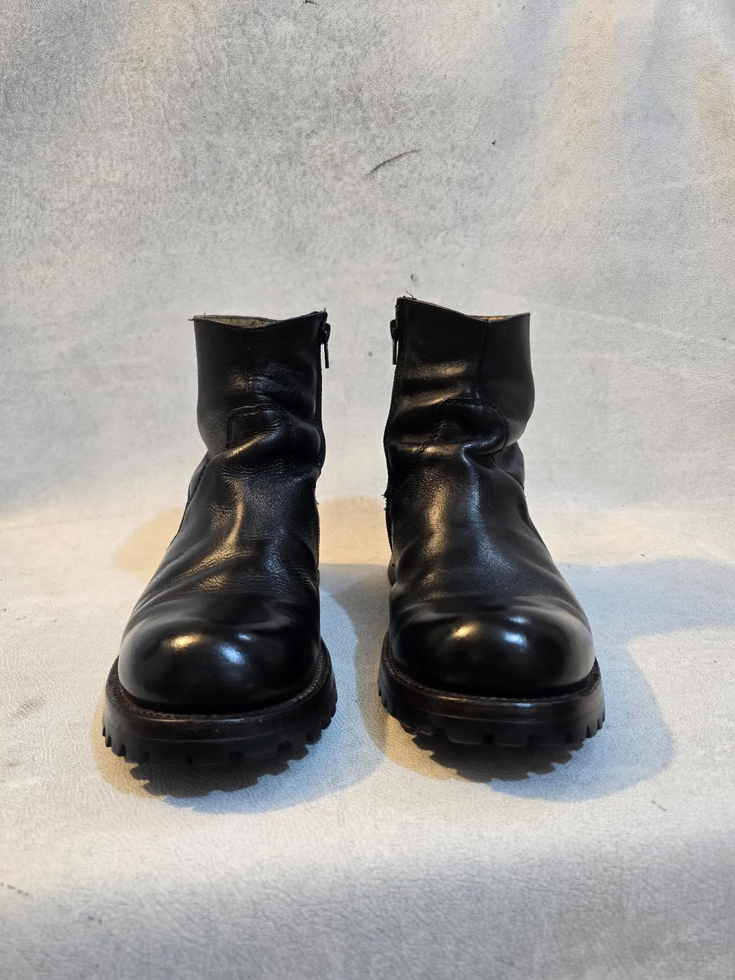 حذاء بوت جلد أسودVintage مكسيكي من  Muro Shoes - صورة 2