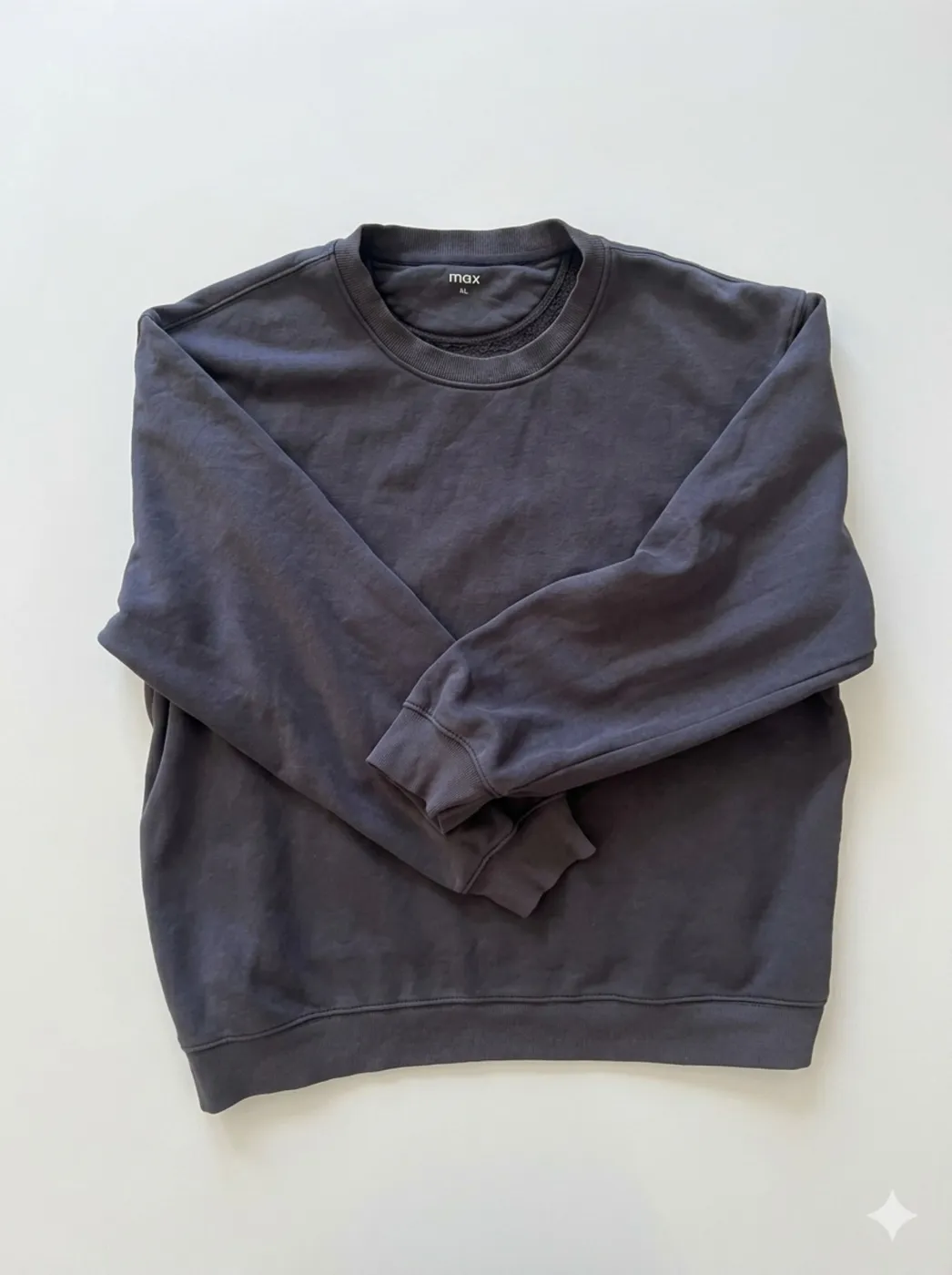 سويتر ماكس قياس XXL لون رصاصي غامق | Max 2XL Dark Grey Sweatshirt