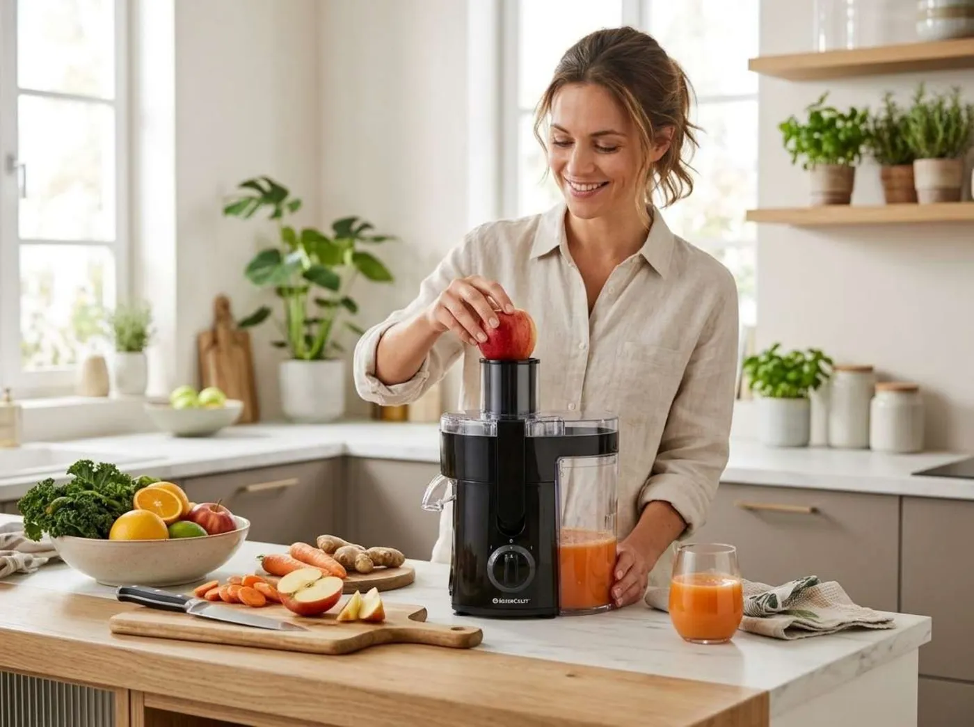 عصارة يورو كوزين كهربائية | EuroCuisine Electric Juicer - صورة 2