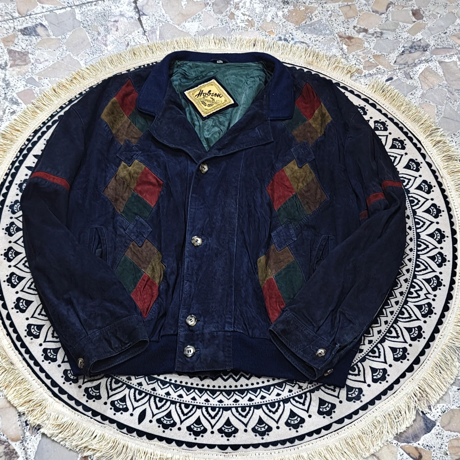 جاكيت هوبسون جلد شمواه رجالي | Hobson Suede Leather Men's Jacket