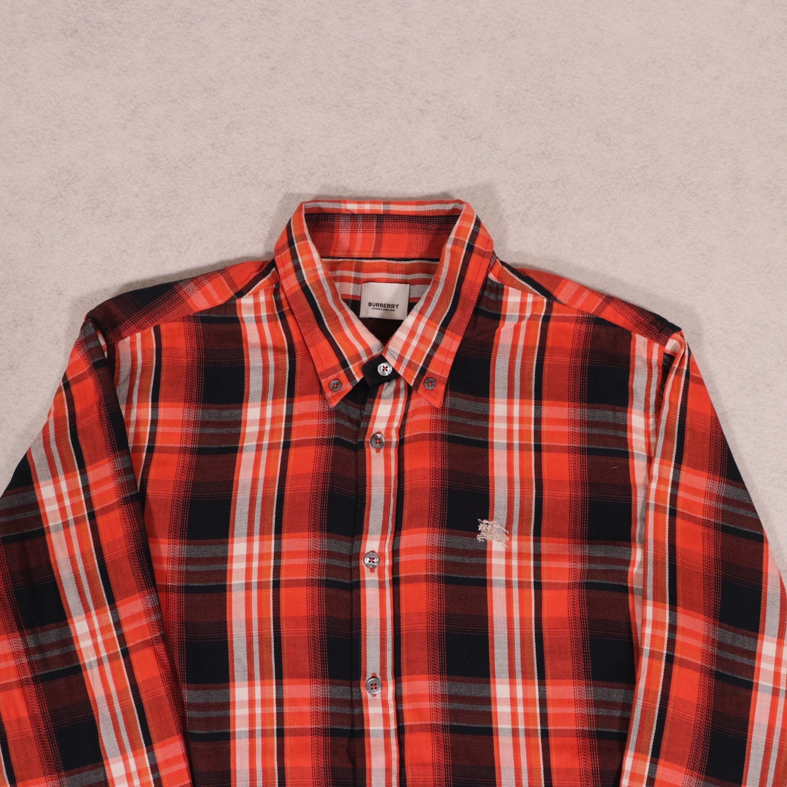 قميص بربري كاروهات أحمر وأسود | Burberry Plaid Shirt Red and Black - صورة 2