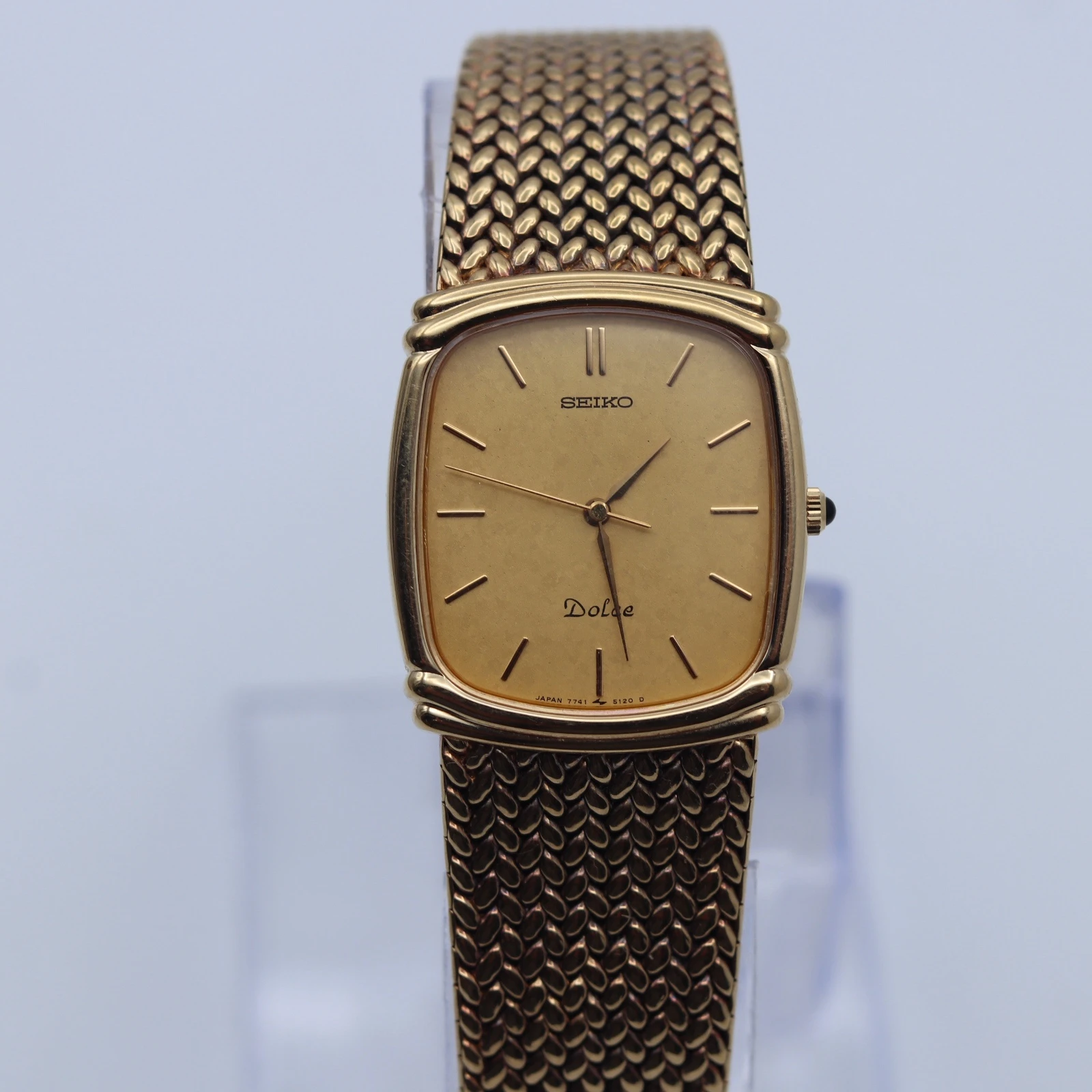 ساعة سيكو دولتشي تغليف ذهب | Seiko Dolce Gold Color Watch