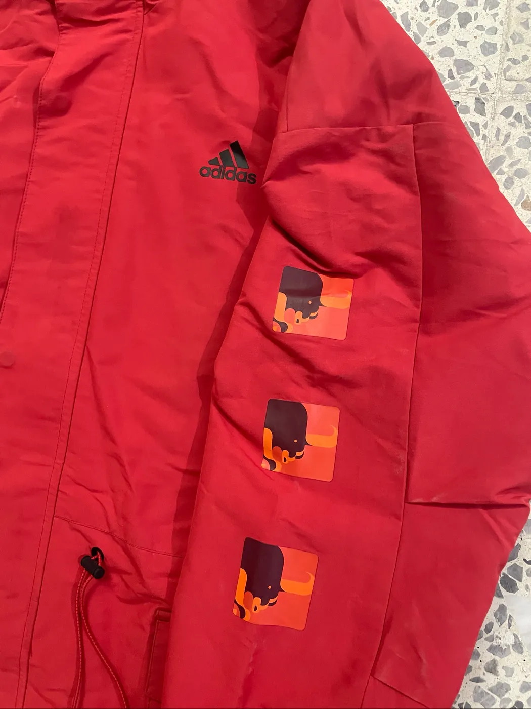 قمصلة باركا أديداس أحمر أصلي ✅ (Adidas Parka Jacket) - - صورة 3