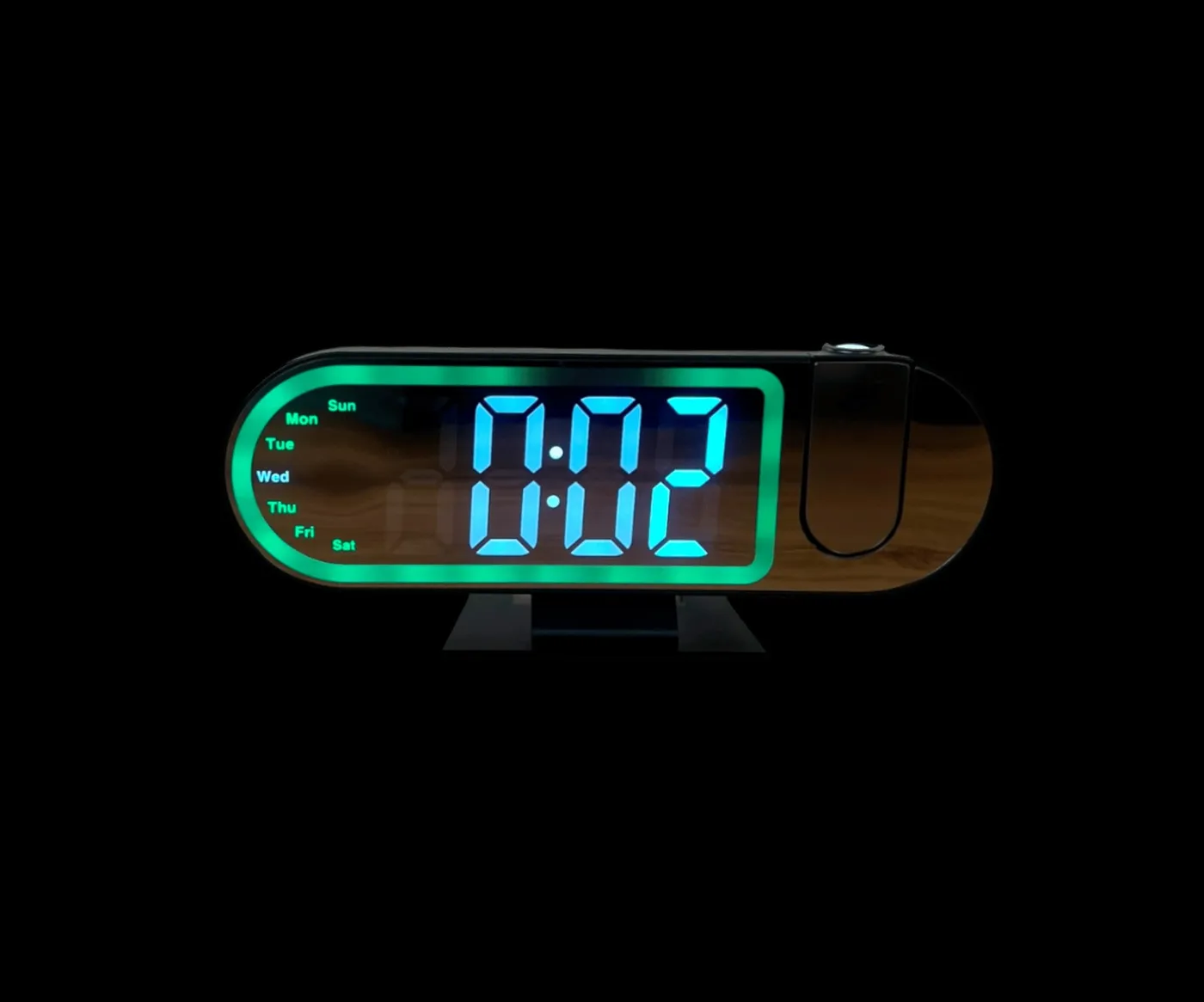 ساعة رقمية LED مع بروجكتر عرض الوقت (ليزر) + إضاءة محيطية - صورة 2
