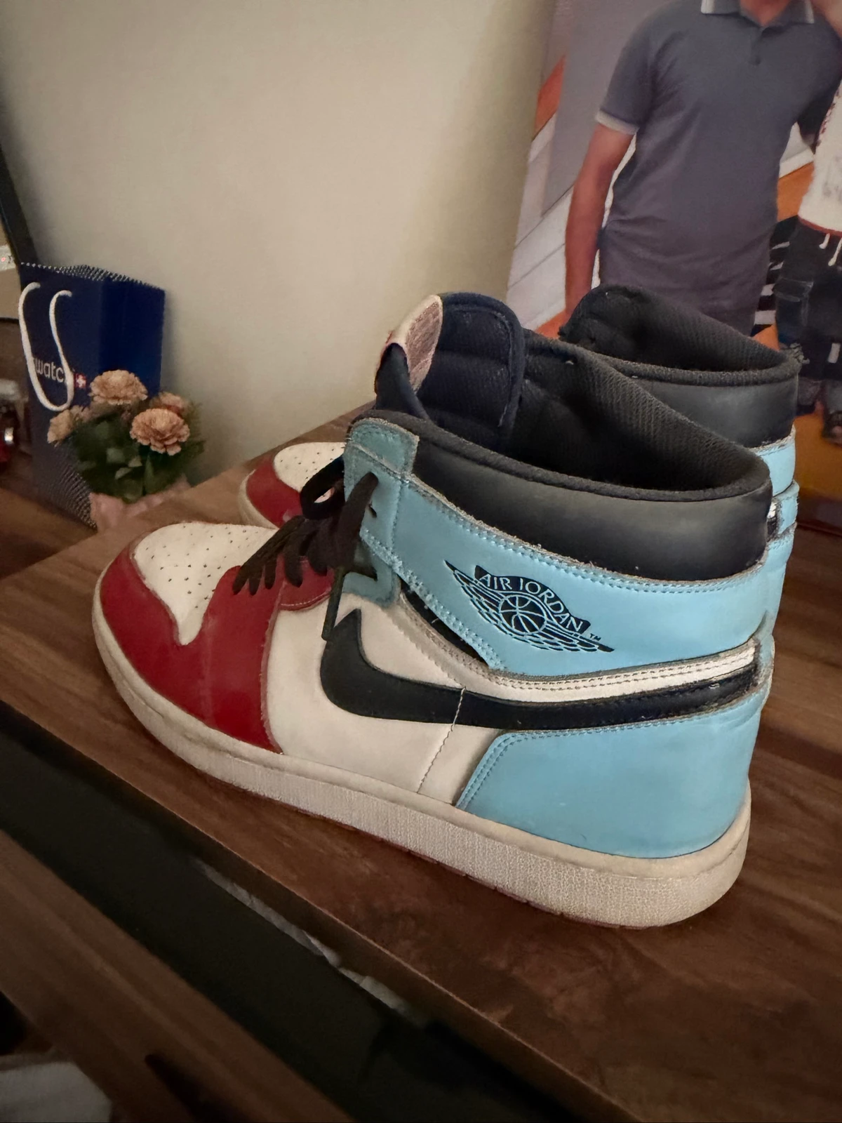 حذاء جوردن اير جوردن 1 | ألوان أحمر أبيض أزرق | Jordan Air Jordan 1 | Red Whi...