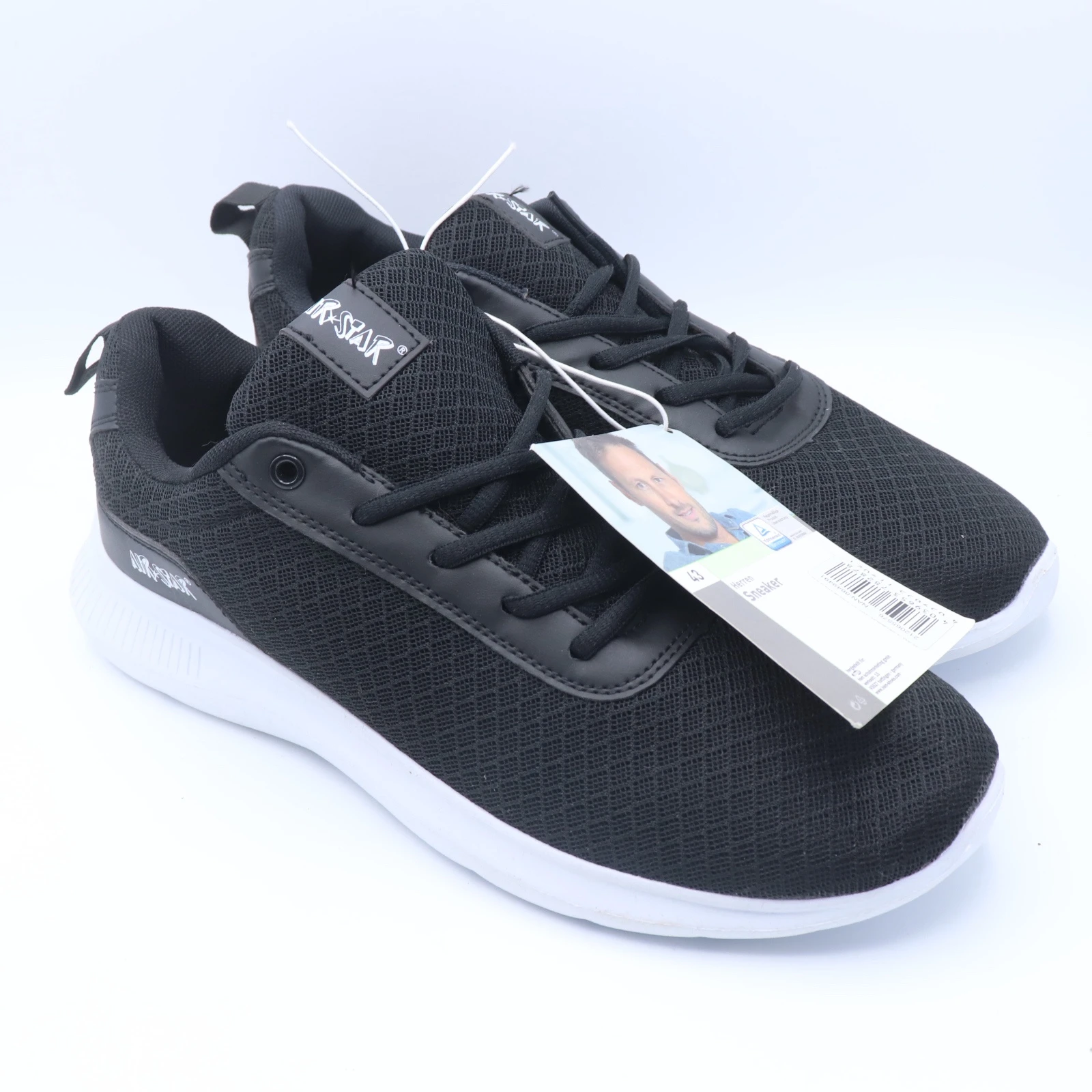 حذاء رياضي كي-ستار أسود قياس 43 | K-STAR Black Sneakers Size 43