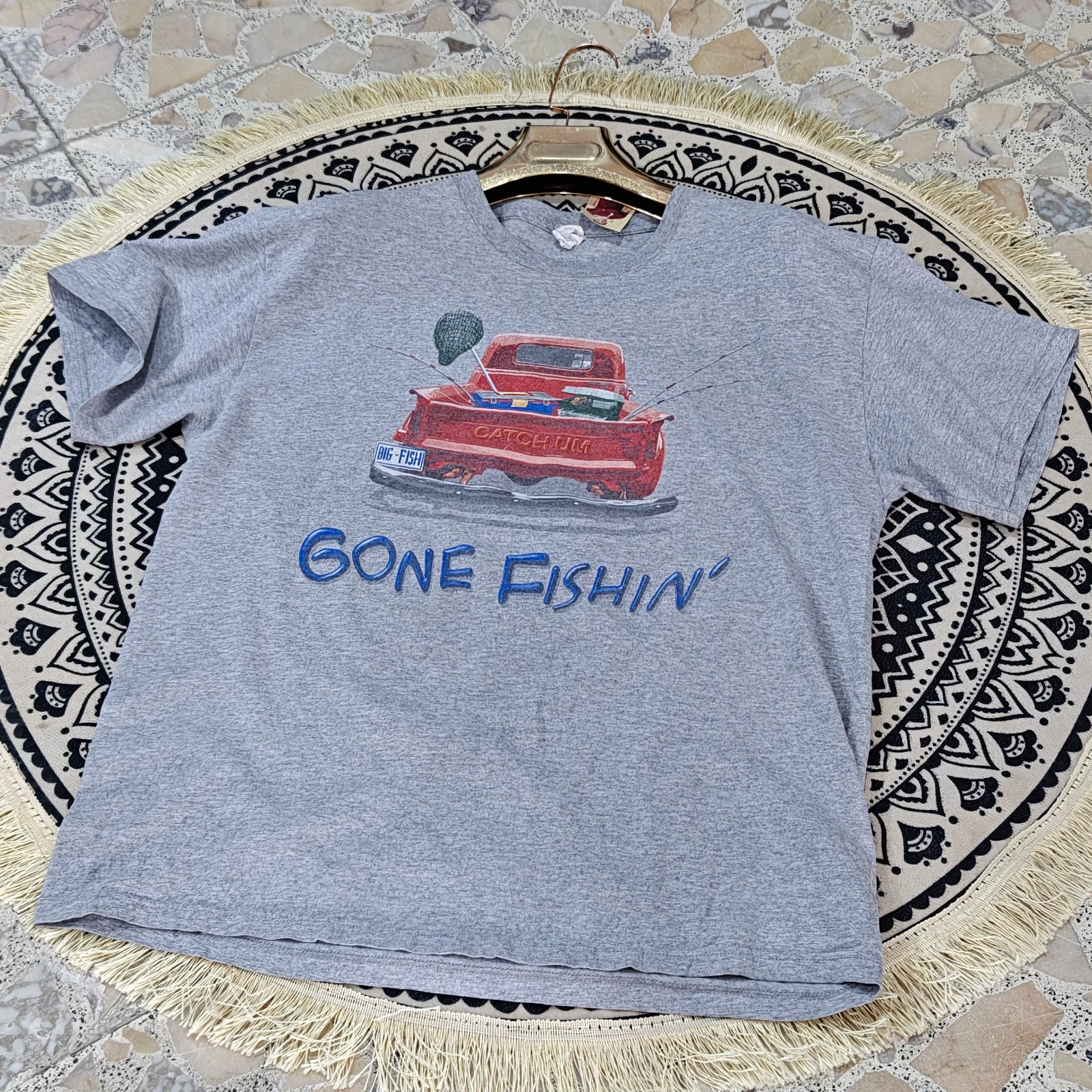 تيشيرت كاجوال بطبعة صيد سمك | Casual Fishing Print T-Shirt