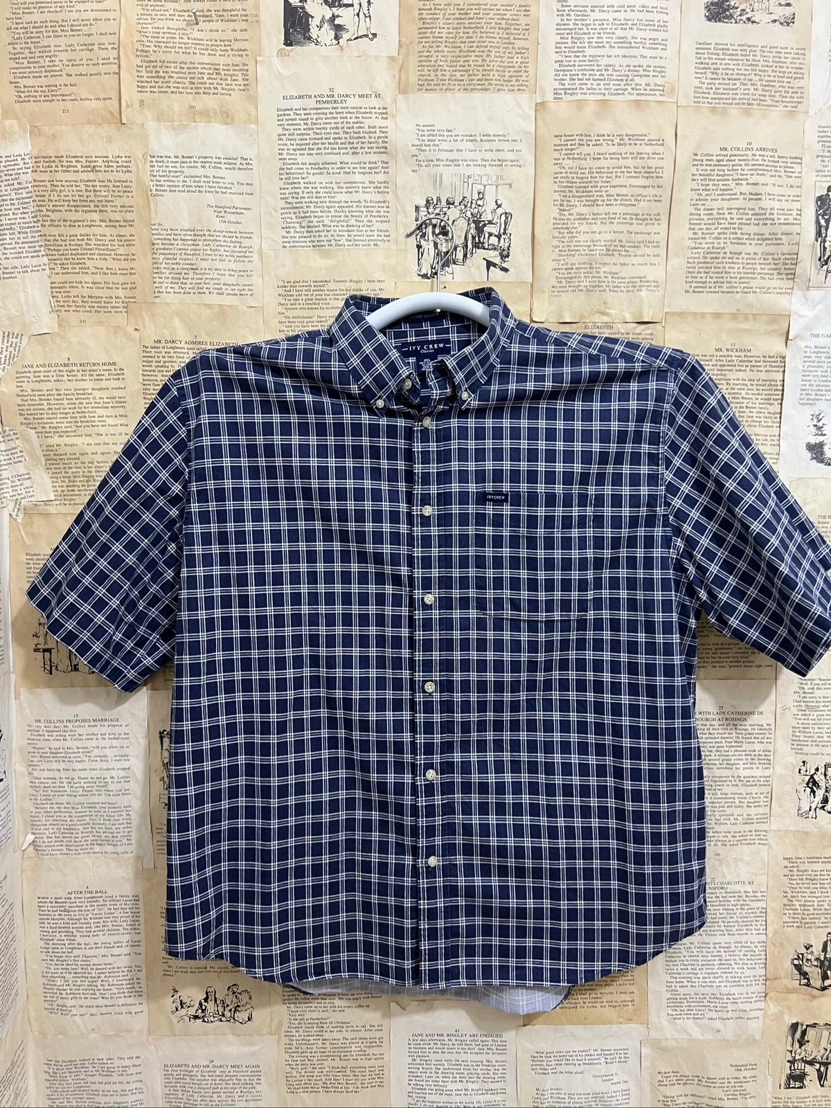 قميص آيفي كرو كاروهات رجالي | IVY CREW Men's Plaid Shirt