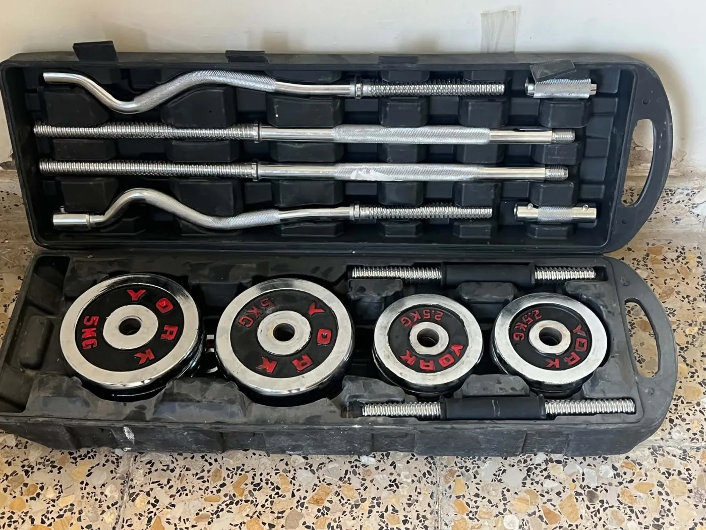 أثقال يورك قابلة للتعديل مع حقيبة | YORK Adjustable Weight Set with Case