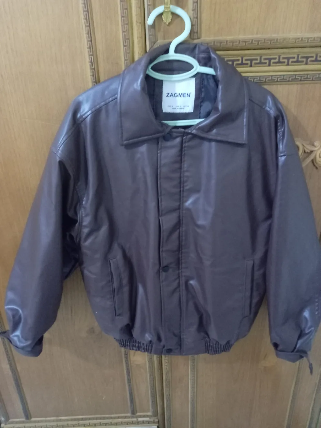جاكيت جلد بني ZAGMEN | ZAGMEN Brown Leather Jacket - صورة 2