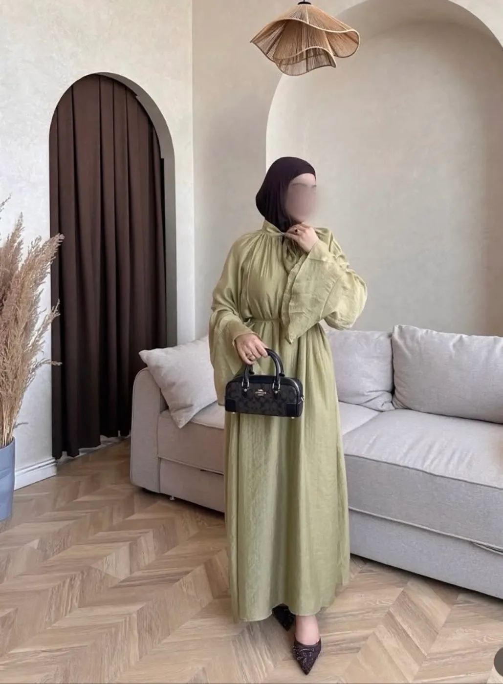 فستان لنن مبطن