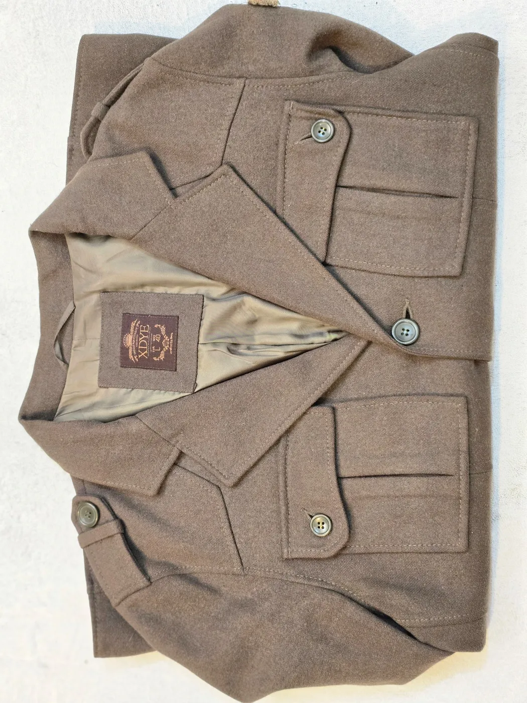 سترة رجالية XDYE زيتوني قياس L 40 | Men's XDYE Brown Jacket Size L 40