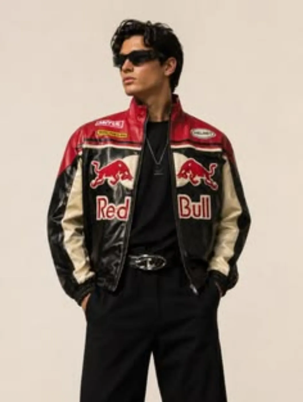 قمصلة جلد ريدبول Red Bull شعارات تطريز - صورة 4
