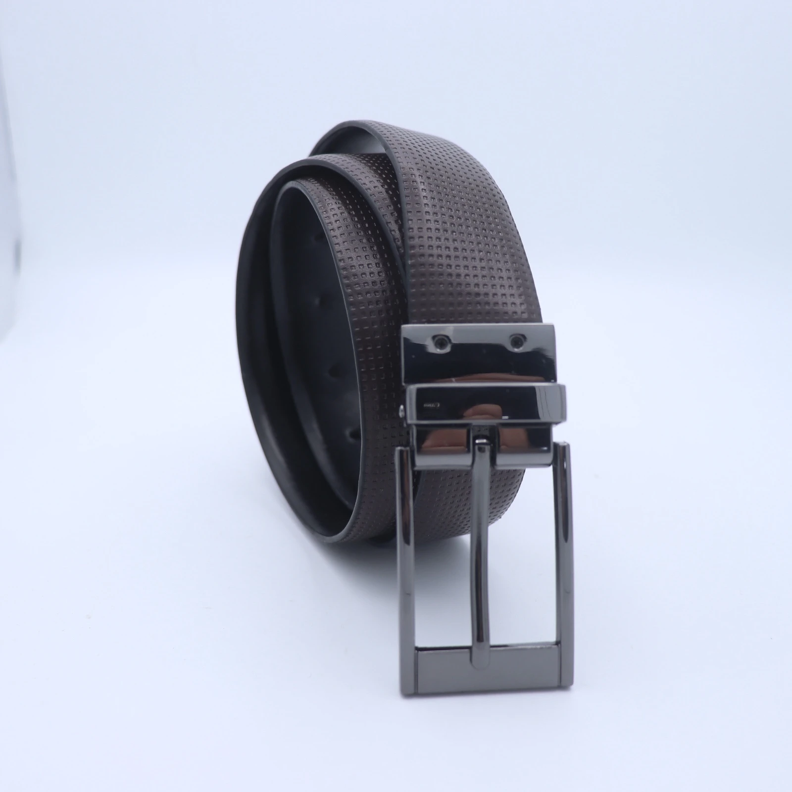حزام رجالي لون بني وأسود | Men's Brown and Black Reversible Belt