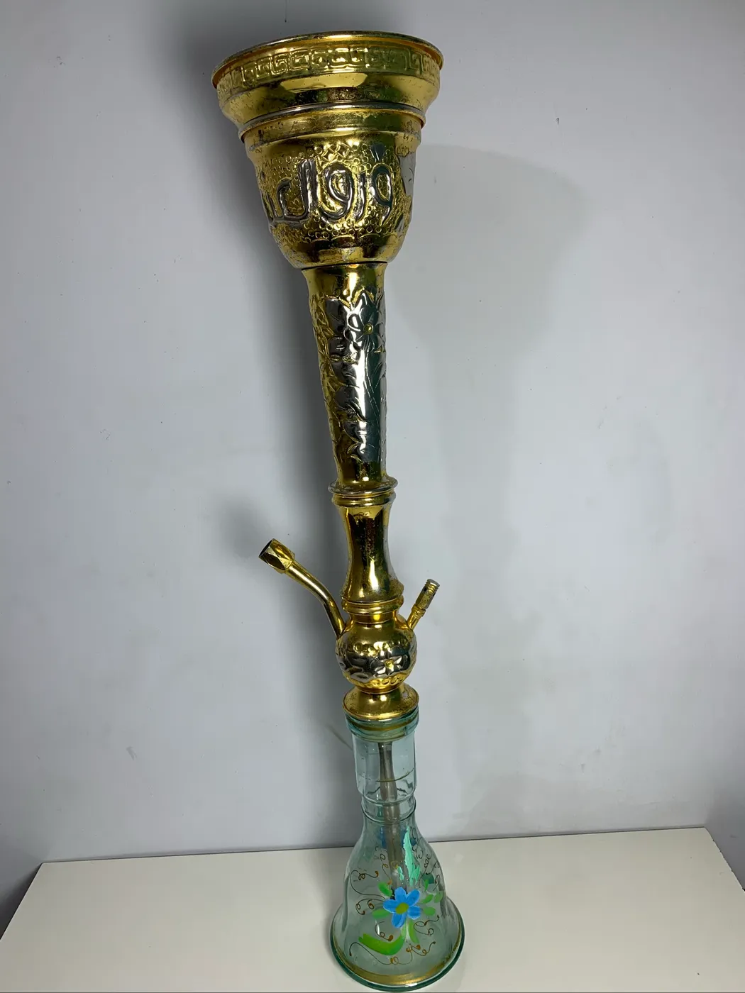 نركيلة لون ذهبي وفضي | Gold and Silver Color Hookah