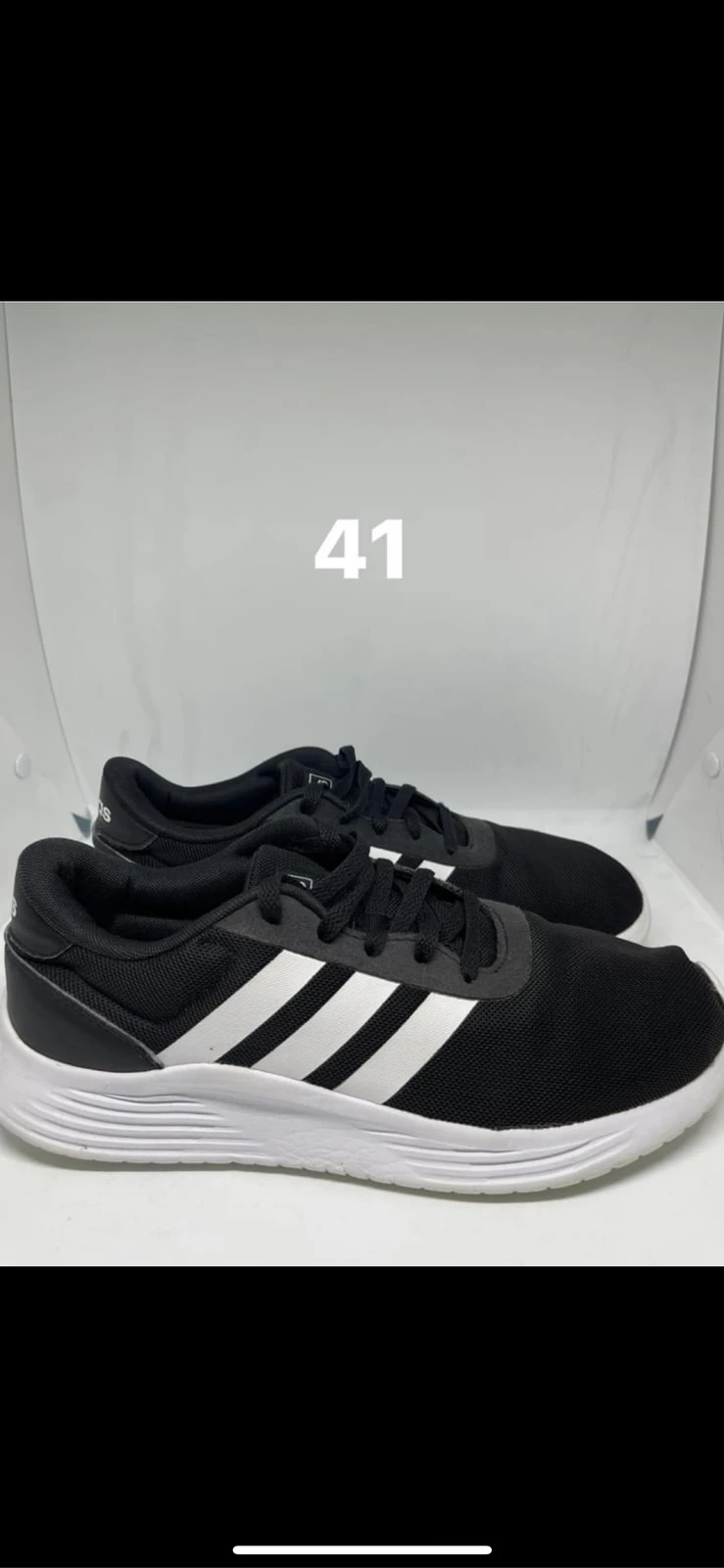 حذاء رياضي أديداس أسود وأبيض قياس 41 | Adidas Black and White Athletic Shoes ...
