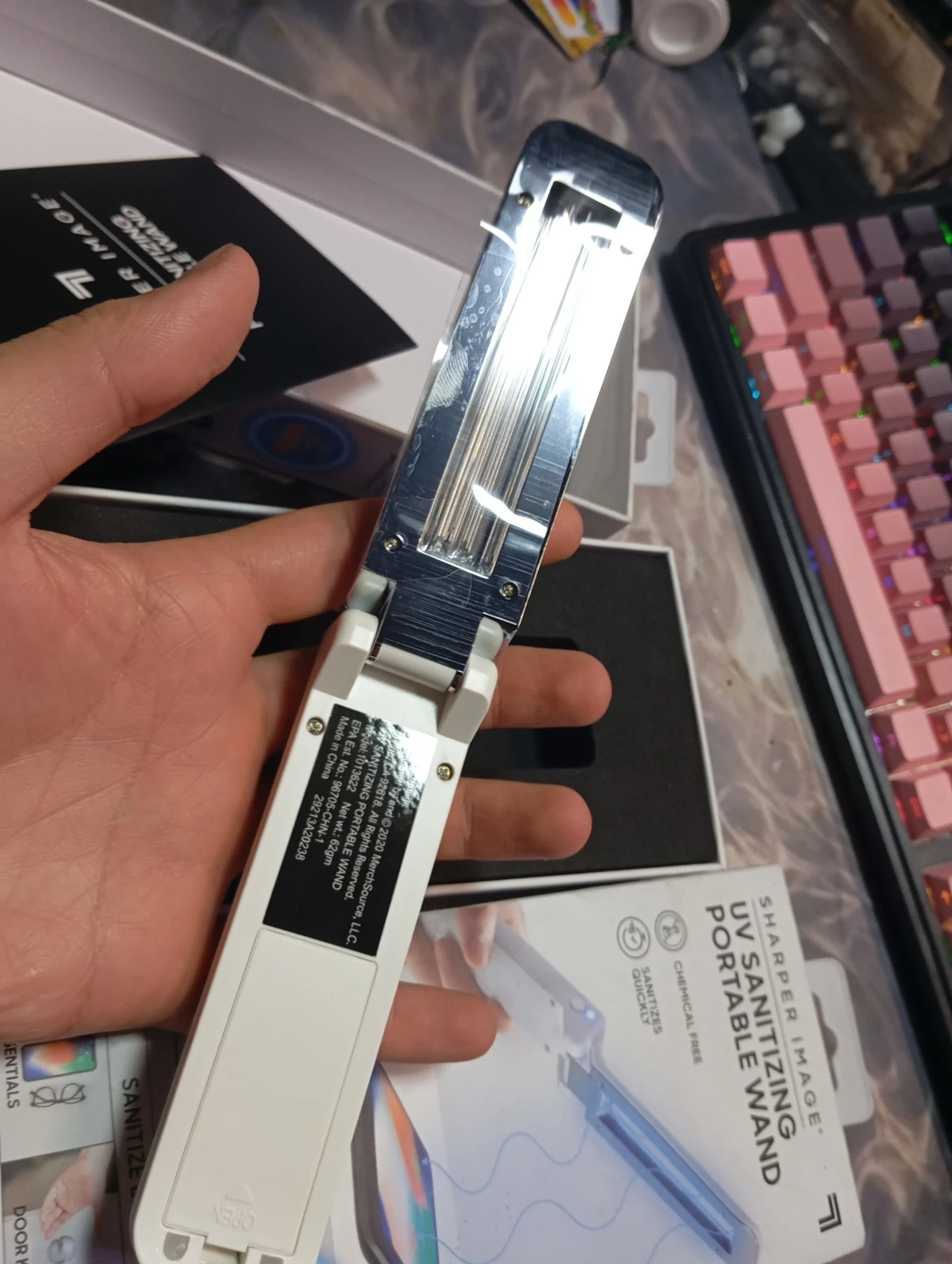 شاربر إيمج عصا تعقيم محمولة بالأشعة فوق البنفسجية | Sharper Image UV Sanitizi...