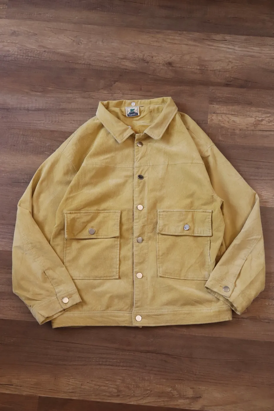 جاكيت كوردروي لون أصفر | Yellow Corduroy Jacket
