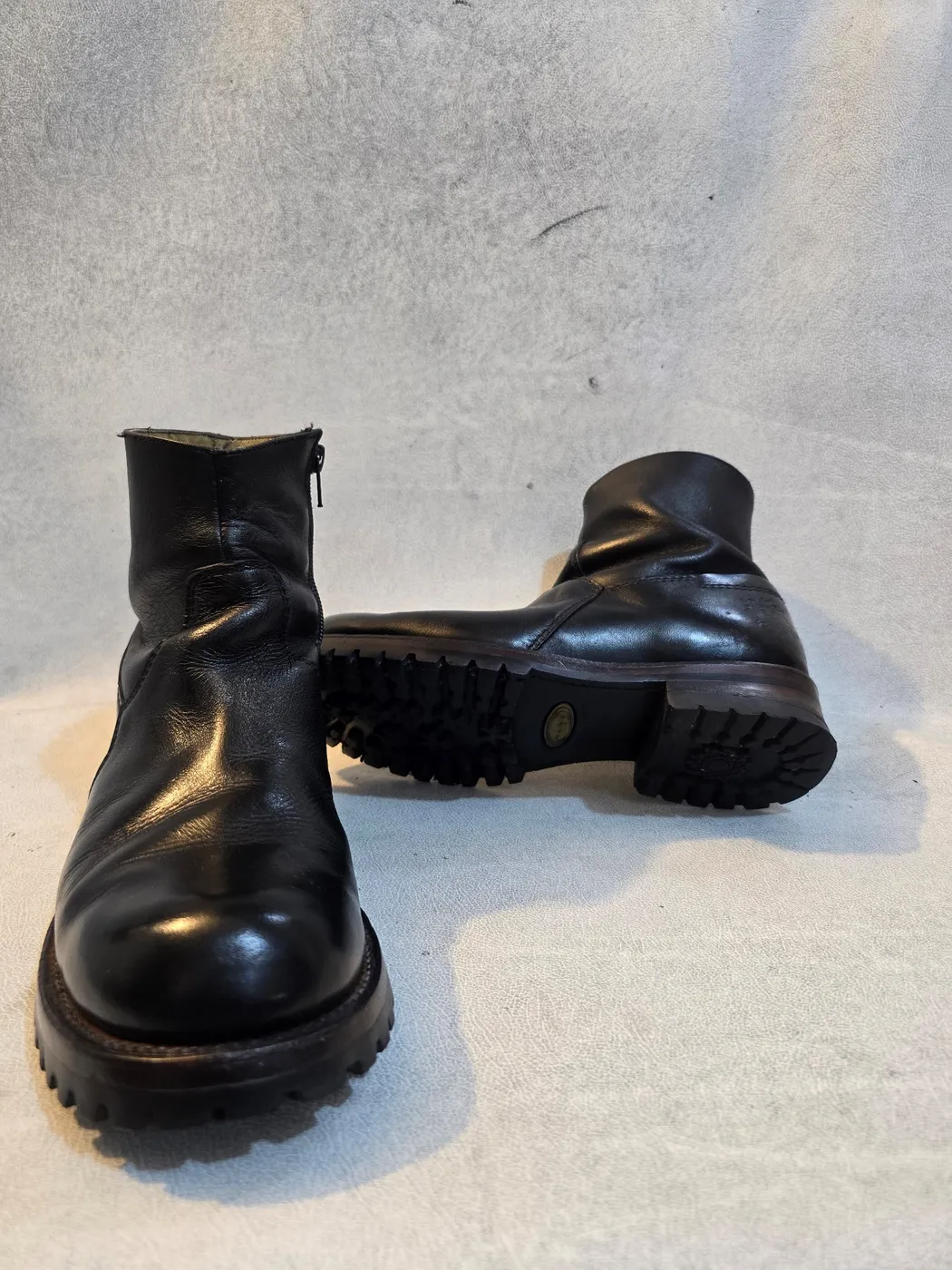 حذاء بوت جلد أسودVintage مكسيكي من Muro Shoes
