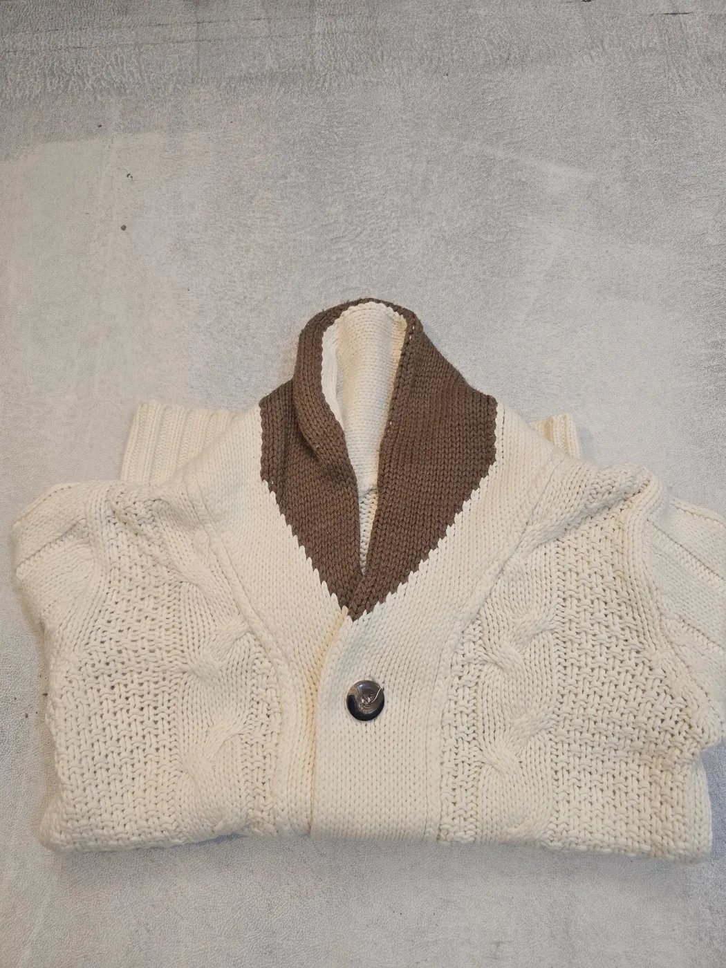 كارديغان محبوك بياقة شال | Knitted Shawl Collar Cardigan - صورة 3
