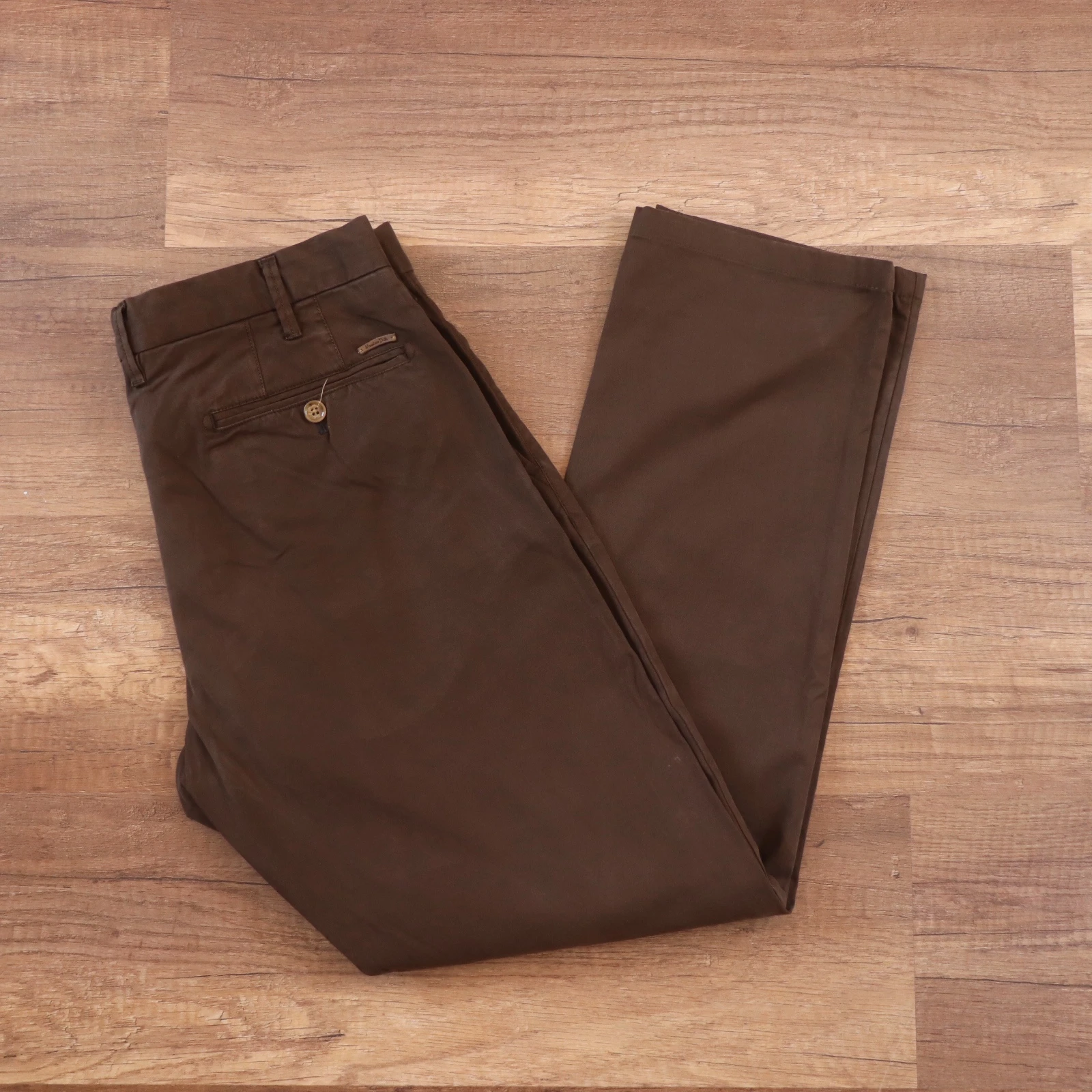 بنطلون رجالي ماسيمو دوتي | Massimo Dutti Men's Dark Brown Trousers