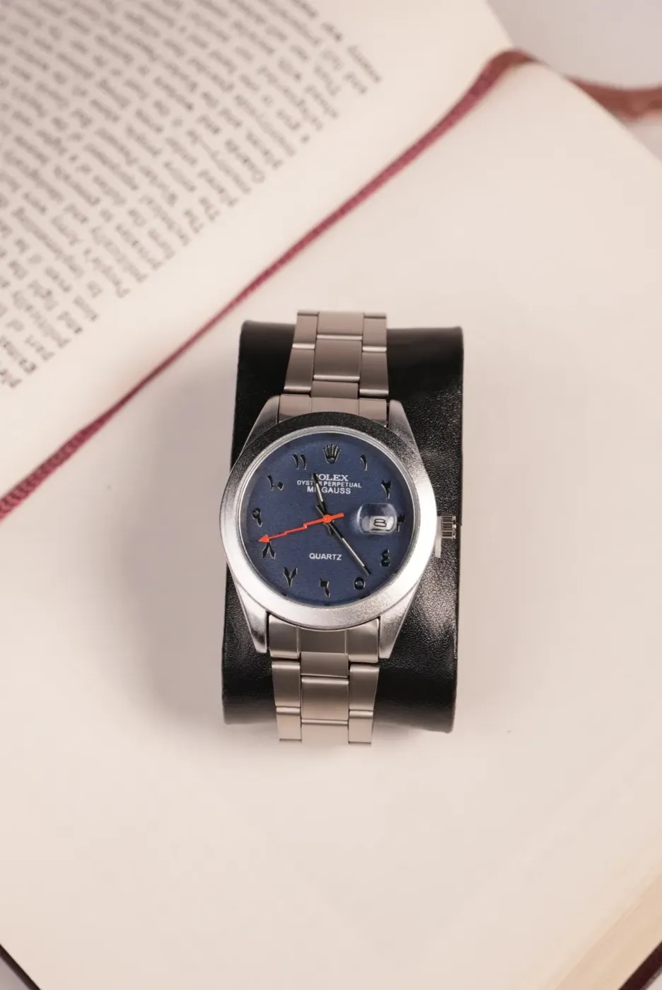 ساعة ROLEX ارقام عربية تيتانيوم كوبي