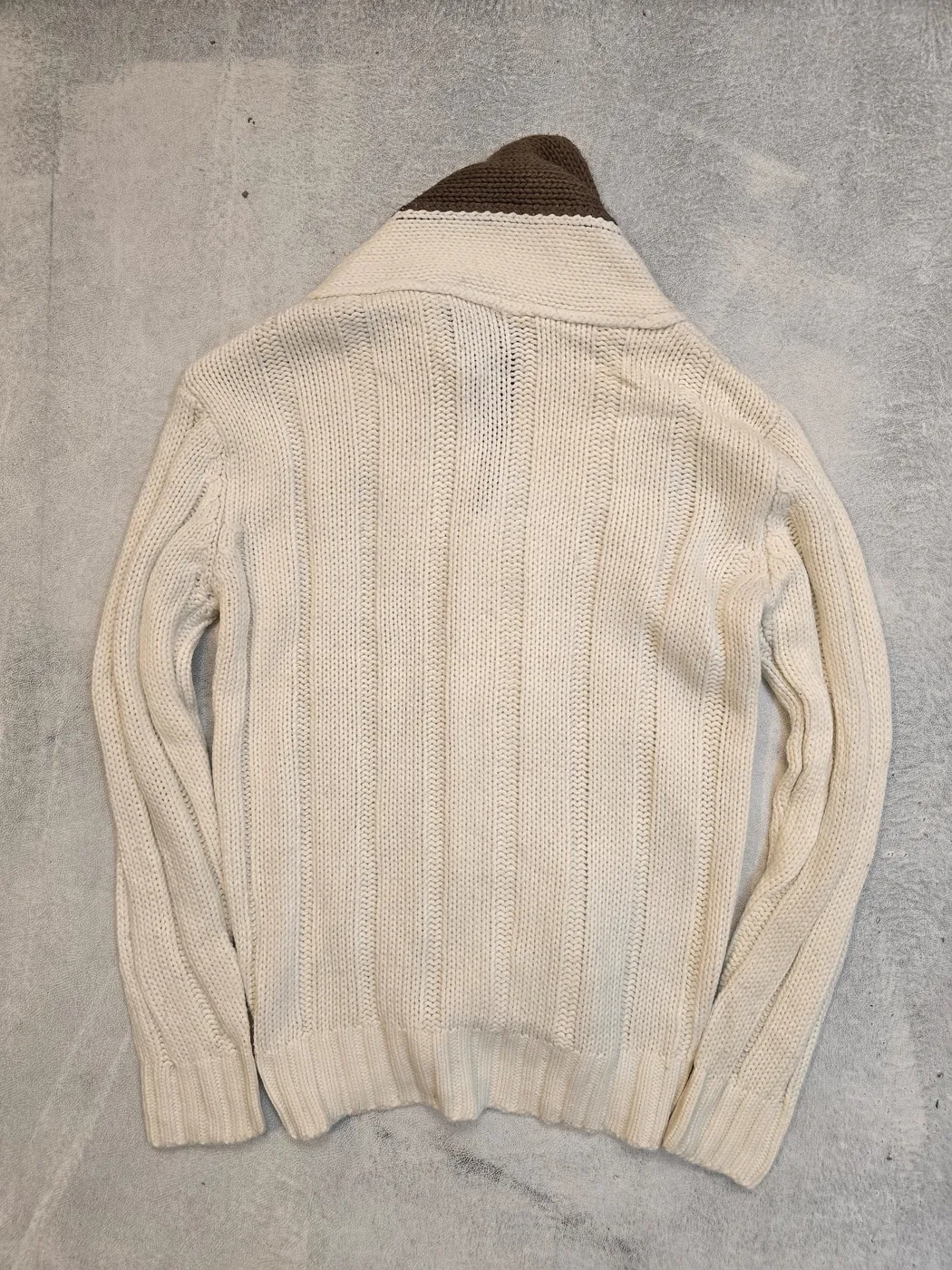 كارديغان محبوك بياقة شال | Knitted Shawl Collar Cardigan - صورة 2