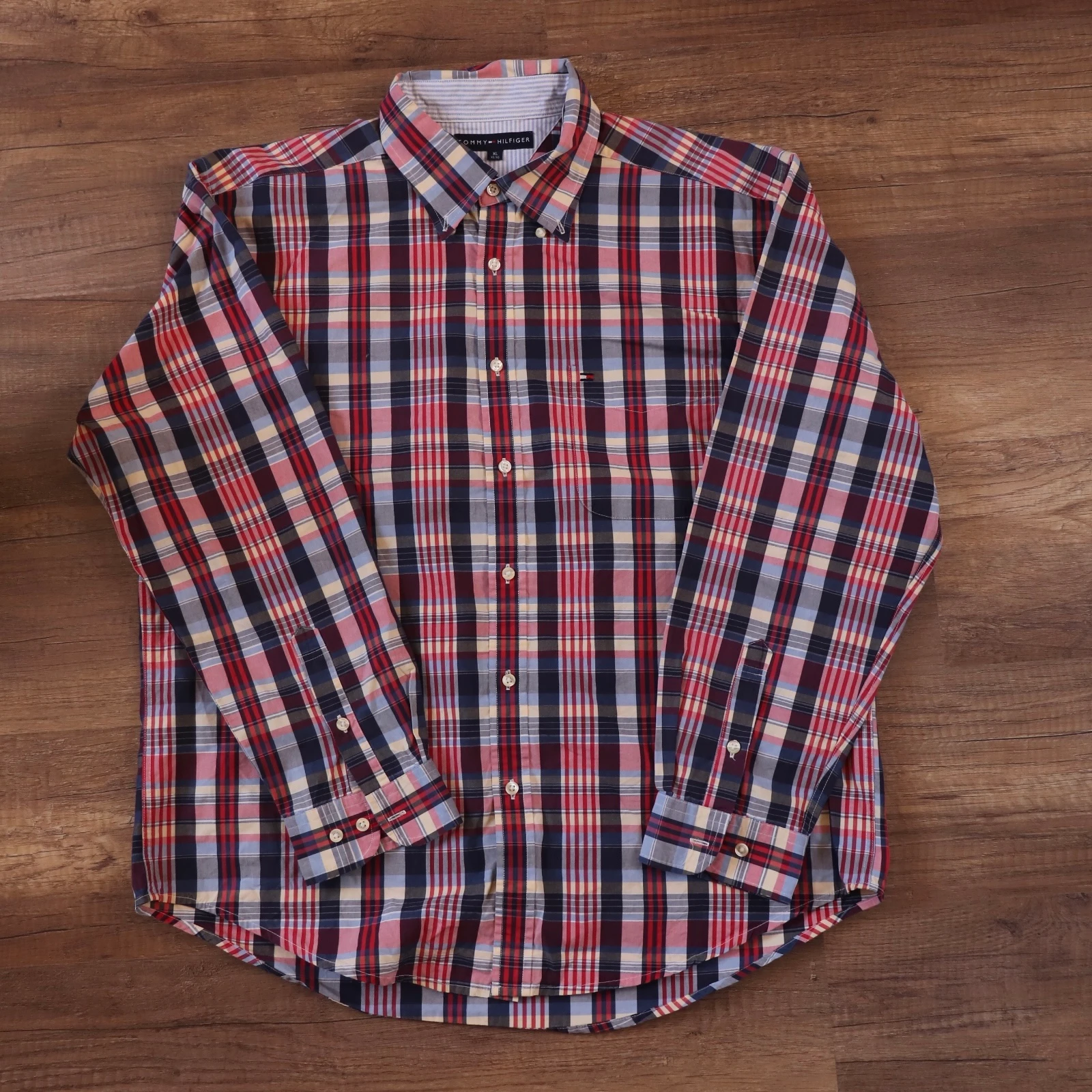 قميص تومي هيلفيغر كاروهات رجالي | Tommy Hilfiger Men's Plaid Shirt
